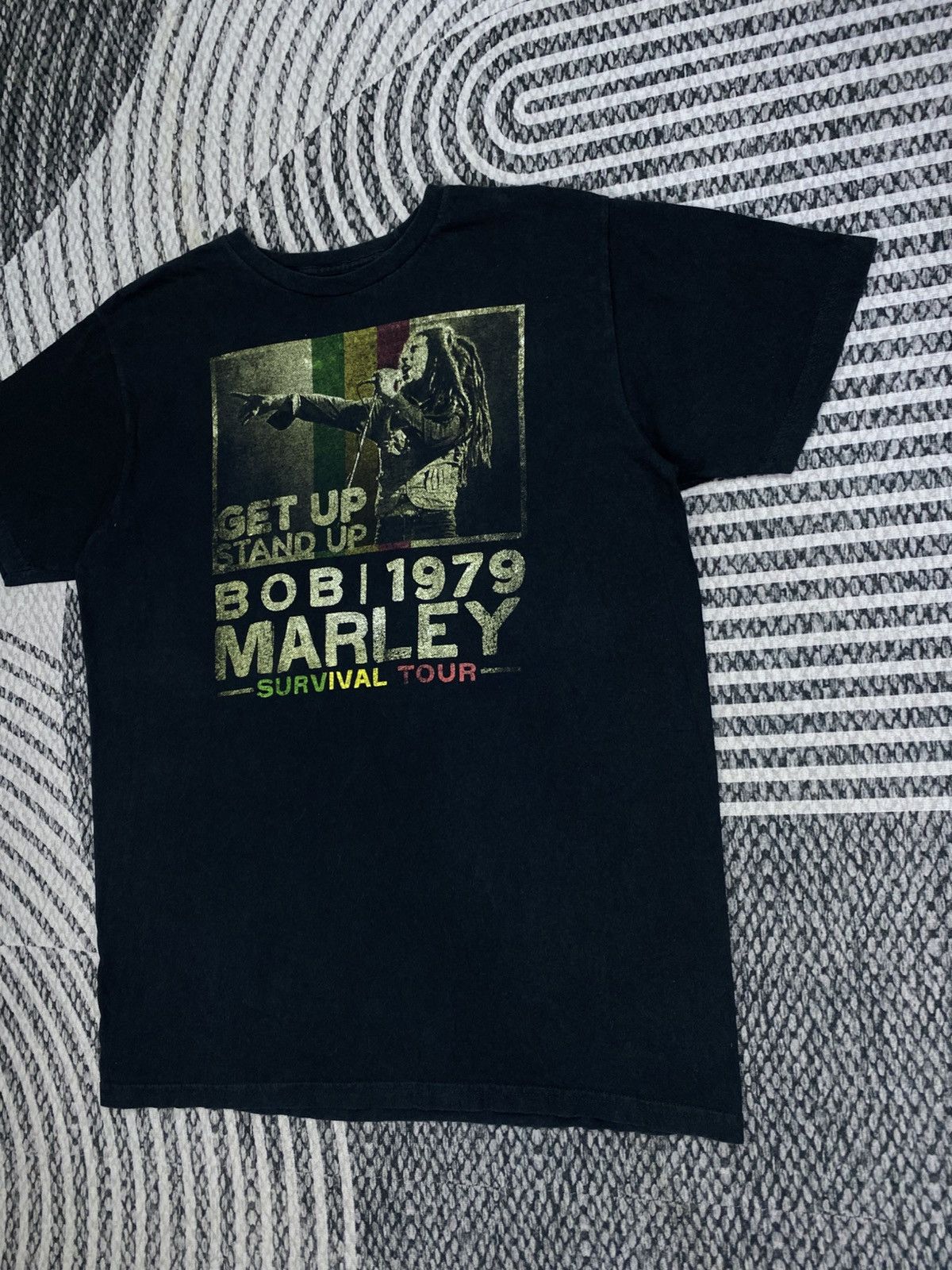 Bob Marley Vintage Bob Marley Get Up Stand Up Printed Shirt Size US M / EU 48-50 / 2 - 4 Thumbnail