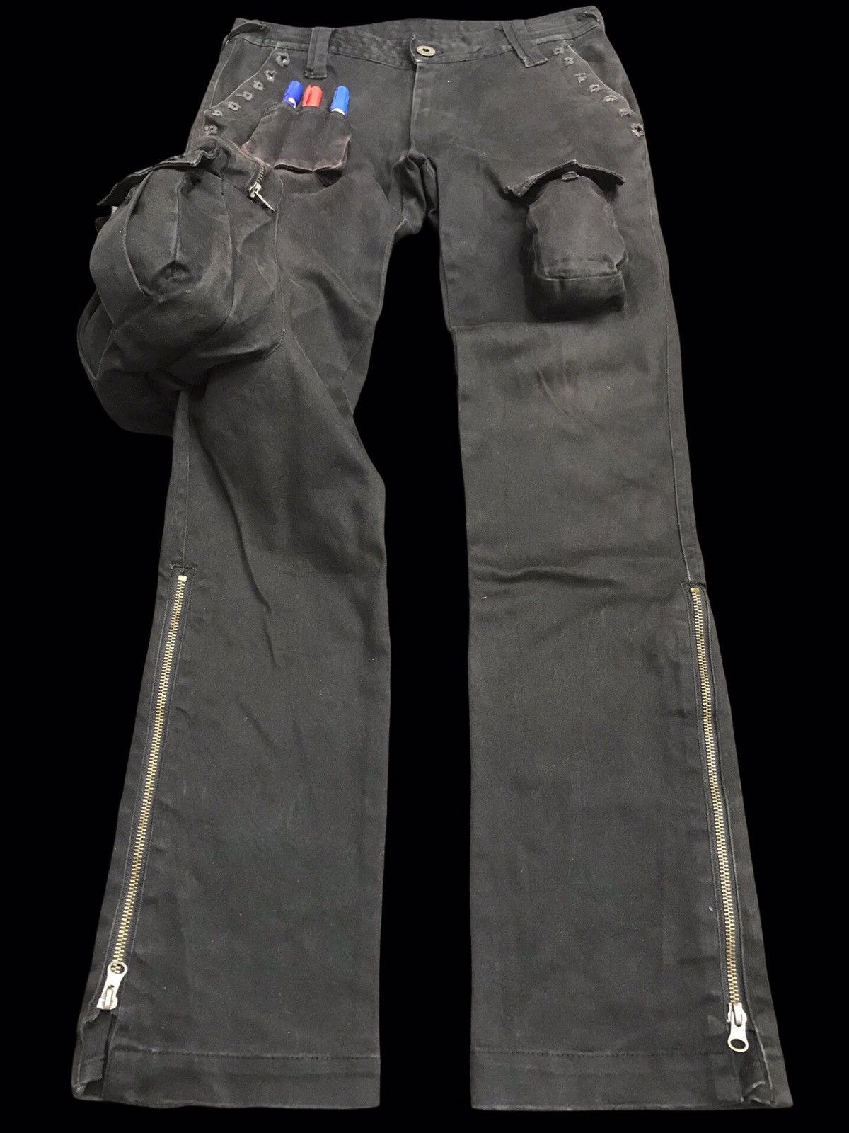 Designer × Japanese Brand semanticdesign Japan Faded Holes Style Spiky Zipper Pant F33 Size US 30 / EU 46 - 1 Thumbnail