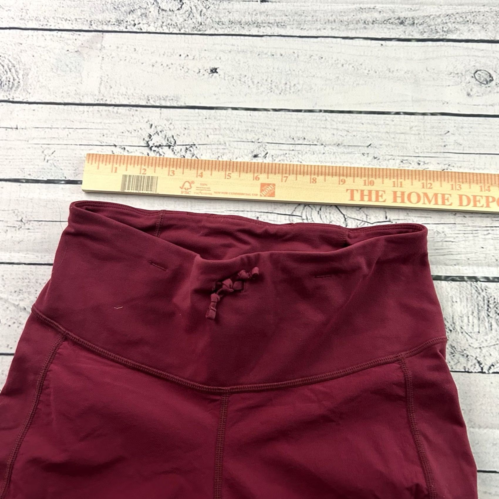 Vintage Kuhl Crop Athletic Yoga Leggings Women's Small Maroon Shirt? Size 28" / US 6 / IT 42 - 3 Thumbnail