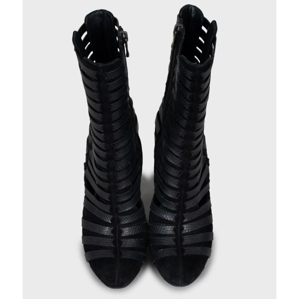Bottega Veneta Bottega Veneta Black Suede Ankle Boots - Size 37 Size US 7 / IT 37 - 2 Thumbnail