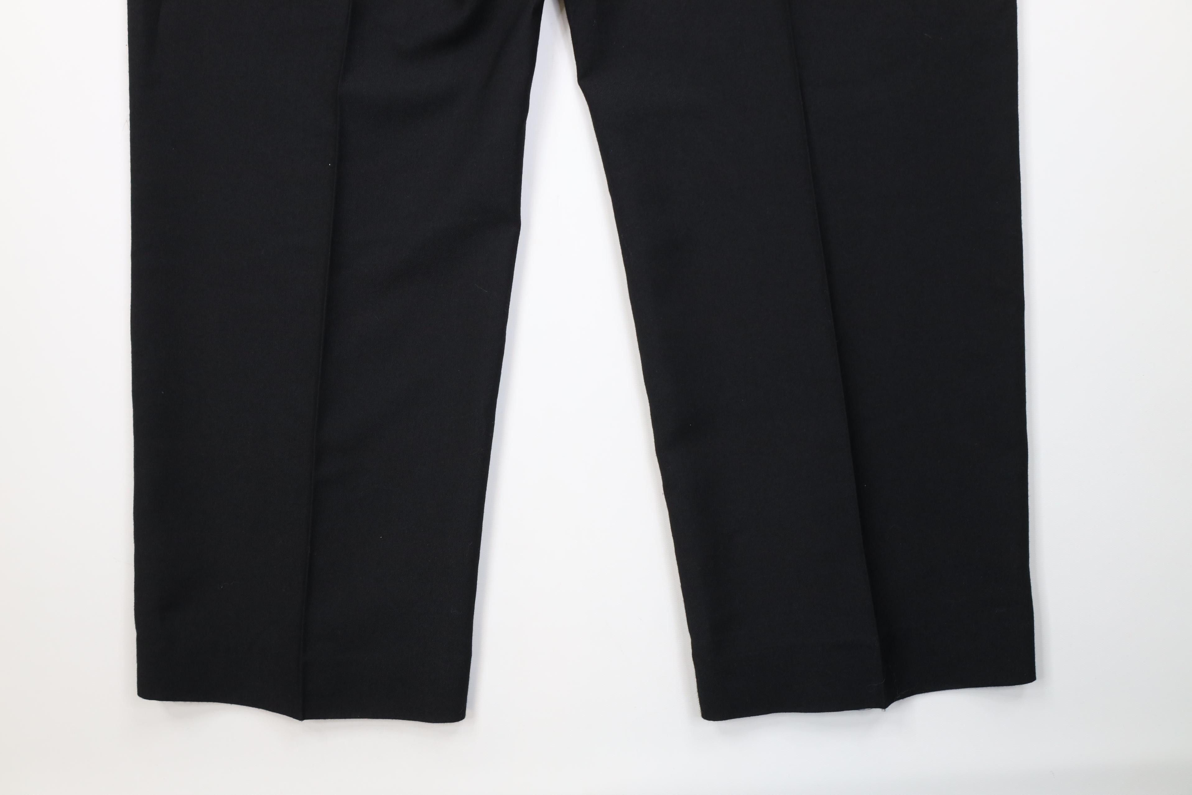 Vintage Vintage 70s Streetwear Wool Blend Wide Leg Chino Pants Black Size US 42 / EU 58 - 14 Thumbnail