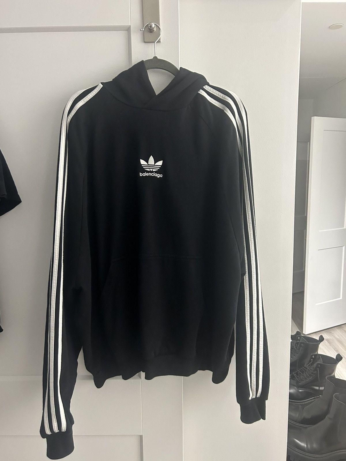 Adidas Balenciaga/ adidas hoodie oversized hoodie fit | Grailed