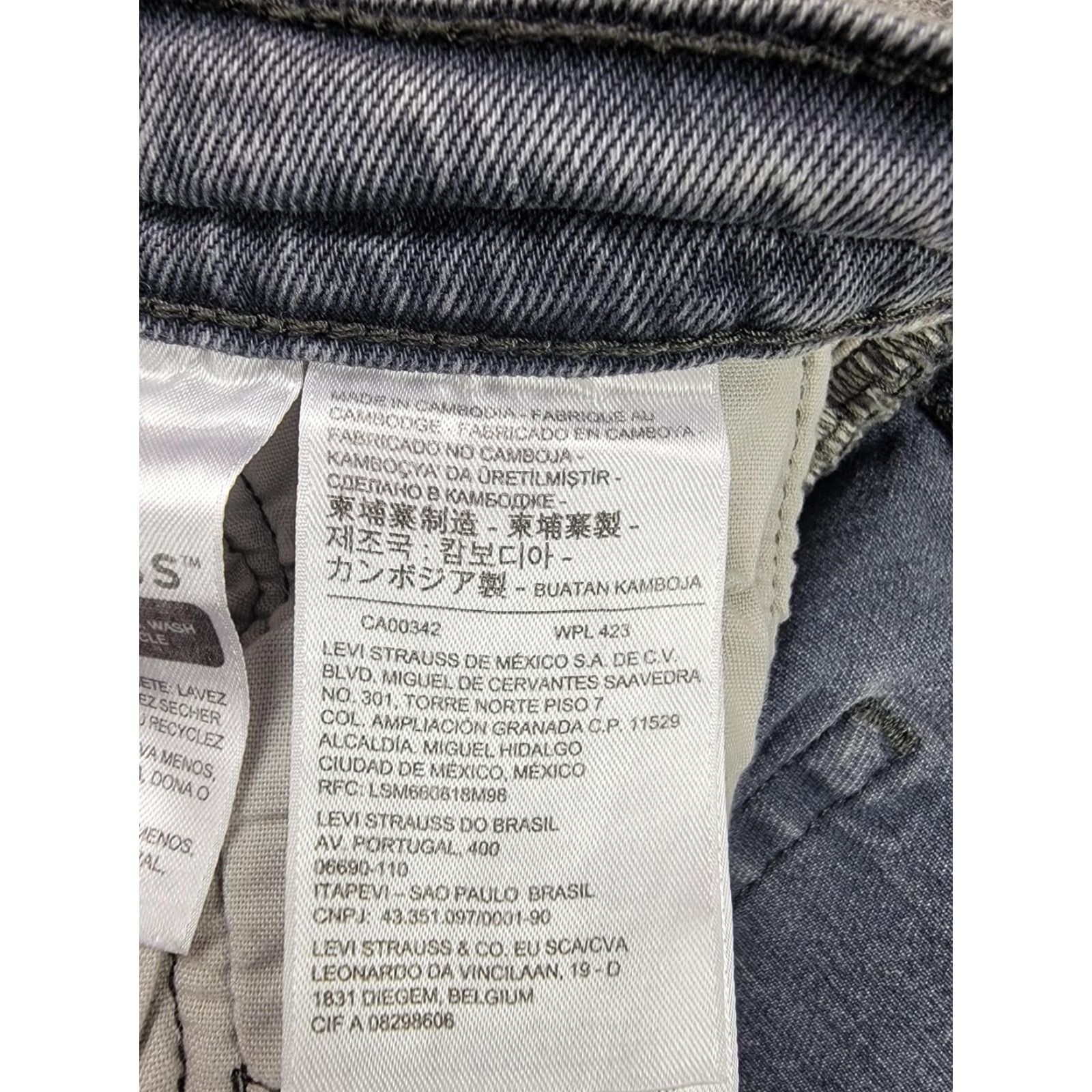 Levi's Levi's Premium 501 S Skinny Jeans Mens 29x28 Gray Button Fly Distressed Slim Denim Cotton 501 Size US 29 - 6 Thumbnail