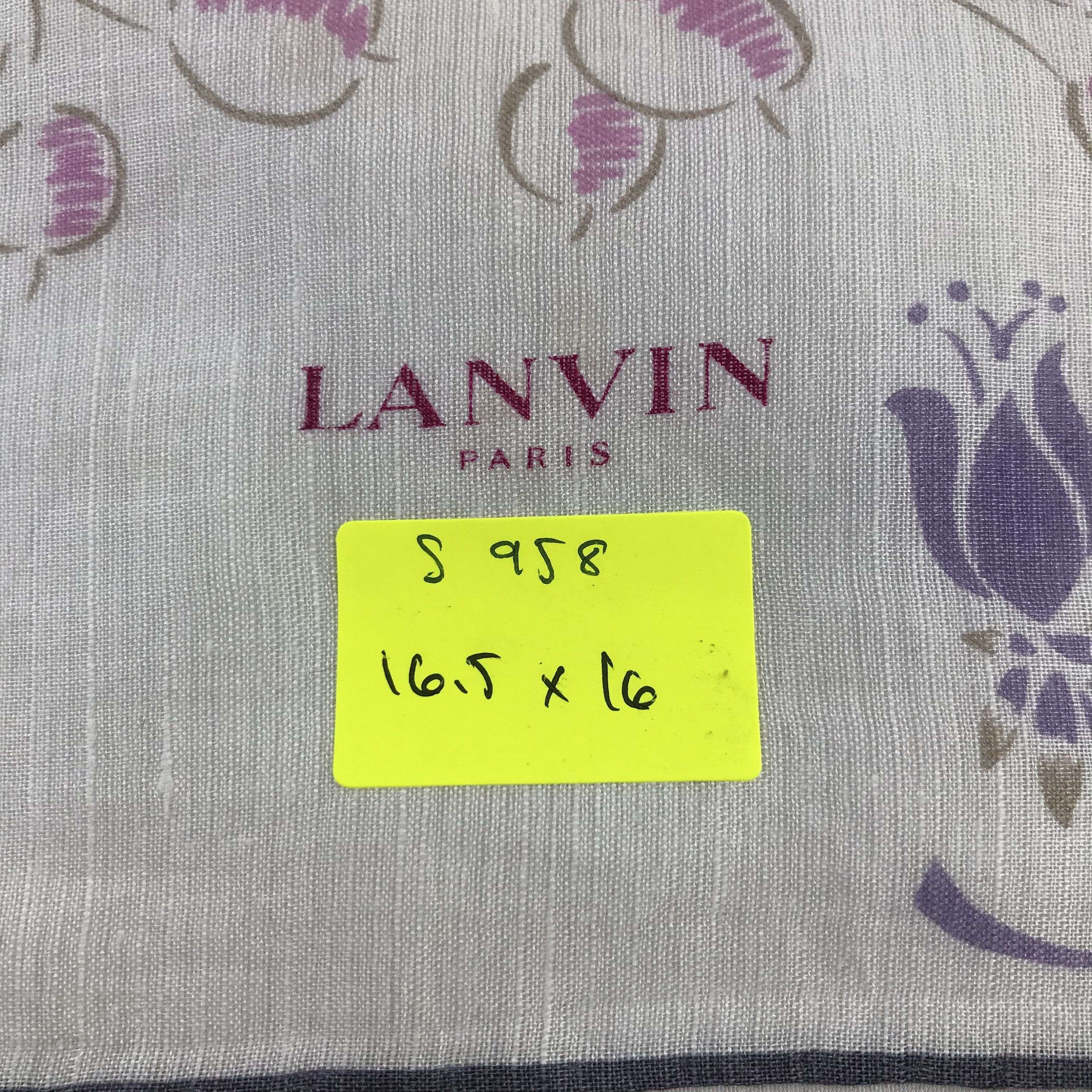 Lanvin × Vintage Lanvin Bandana / Handkerchief / Neckerchief - S958 Size ONE SIZE - 5 Thumbnail