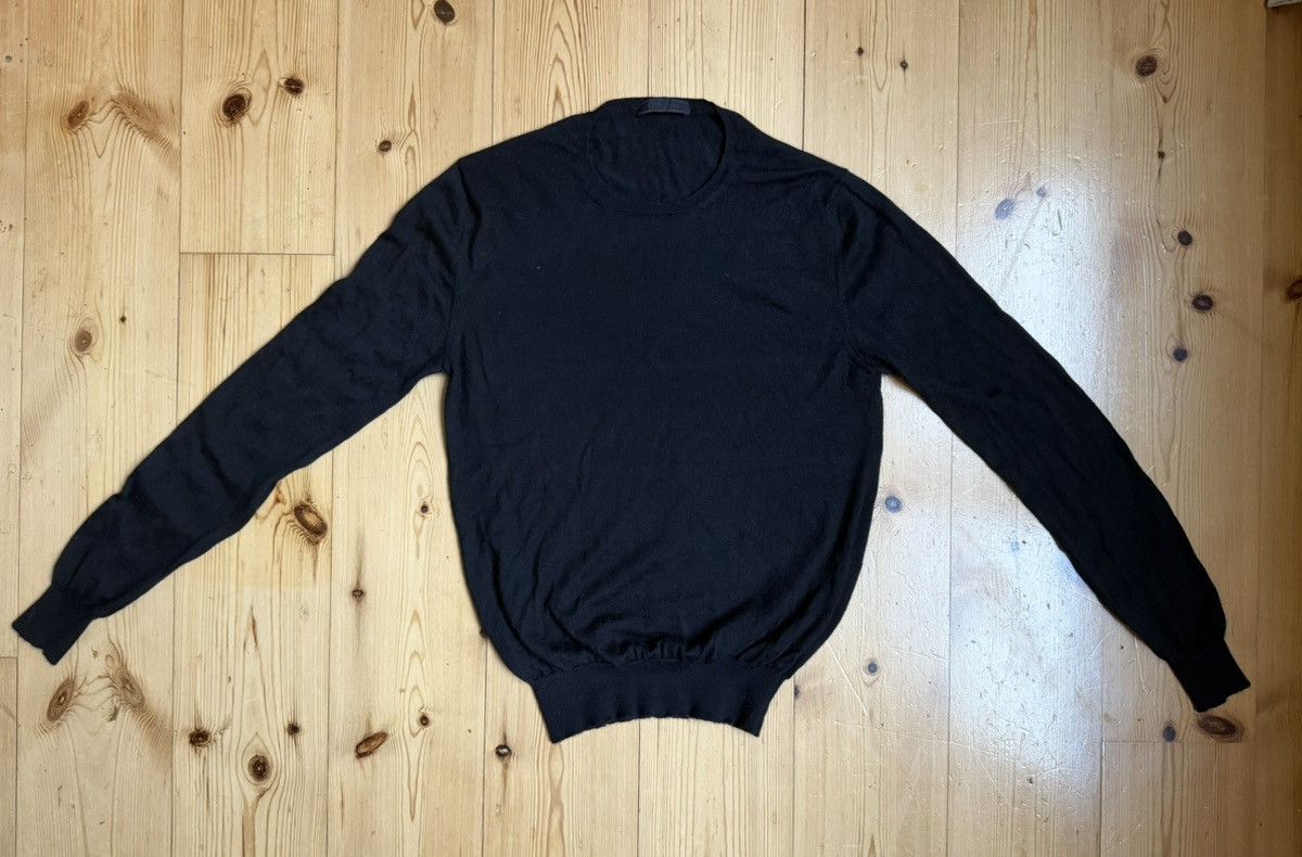 Prada Prada black round neck silk/cashmere Size US S / EU 44-46 / 1 - 3 Thumbnail