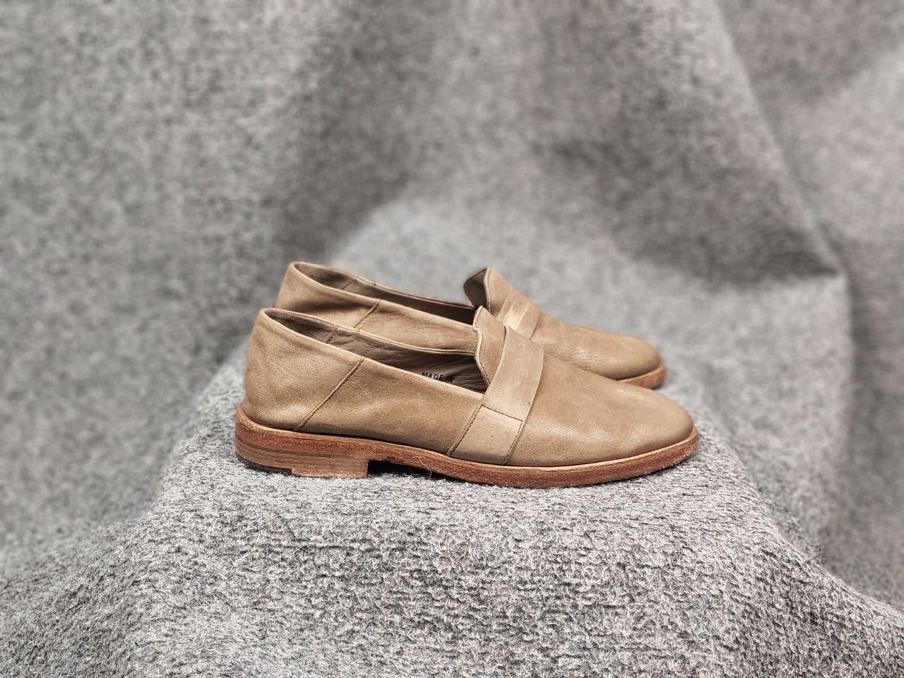 Elia Maurizi Elia Maurizi Design Premium leather beige Loafers Size US 7.5 / IT 37.5 - 3 Thumbnail