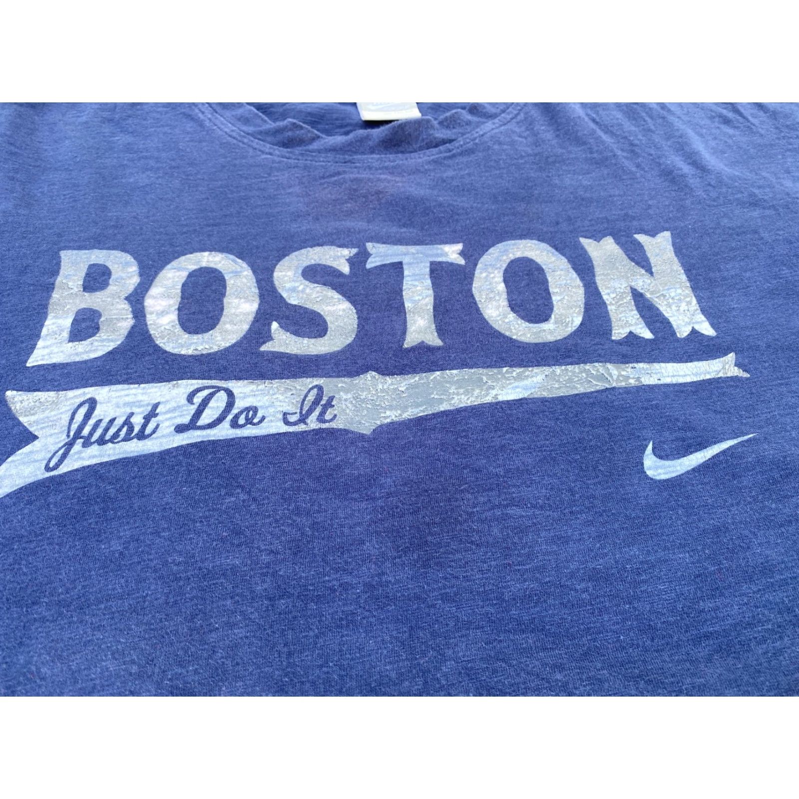 Nike VINTAGE Nike Sportswear Boston T-Shirt Mens 2XL Blue Cotton Short Sleeve Crew Neck 2000s Logo Sports Mens Size US XXL / EU 58 / 5 - 5 Thumbnail
