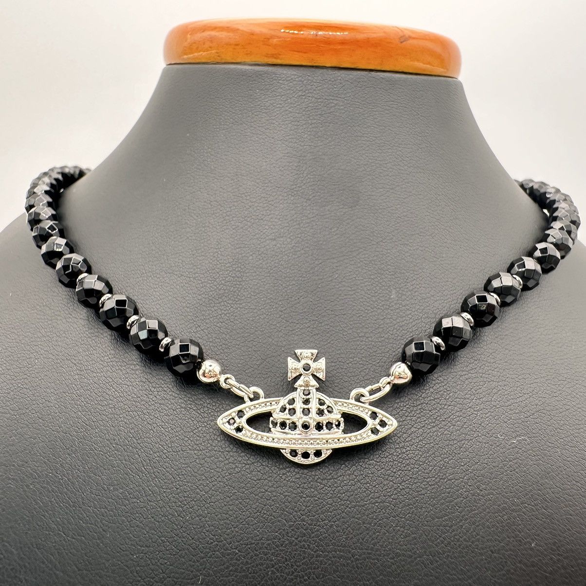 Vivienne Westwood Vivienne Westwood Rare Black Messaline Choker Necklace Size ONE SIZE - 2 Thumbnail