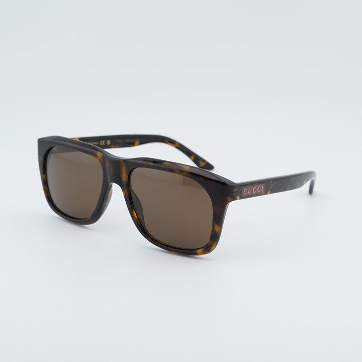 Gucci Gucci GG2077S 002 Sunglasses Havana Square Frame, Brown Size ONE SIZE - 1 Thumbnail