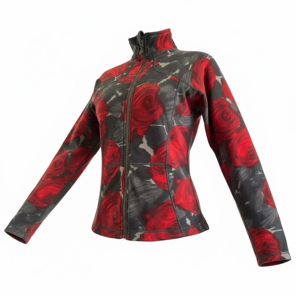 Lululemon Lululemon Vintage Floral Red - Gray Rose Print Jacket Sz.6 Size S / US 4 / IT 40 - 3 Thumbnail