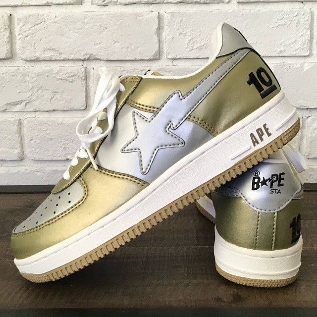 Bape 2003 NW 10th Anniversary Leather BAPE STA Sneakers NIGO APE Size US 8.5 / EU 41-42 - 1 Thumbnail