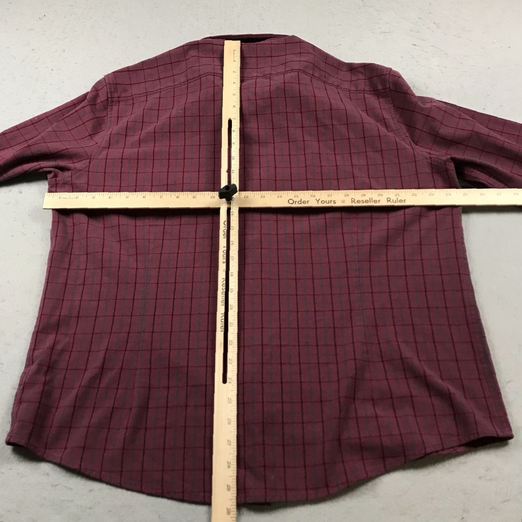 Mizzen+Main Mizzen and Main Shirt Mens 2XL Trim Purple Maroon Check Performance Rayon Blend Size US XXL / EU 58 / 5 - 7 Thumbnail