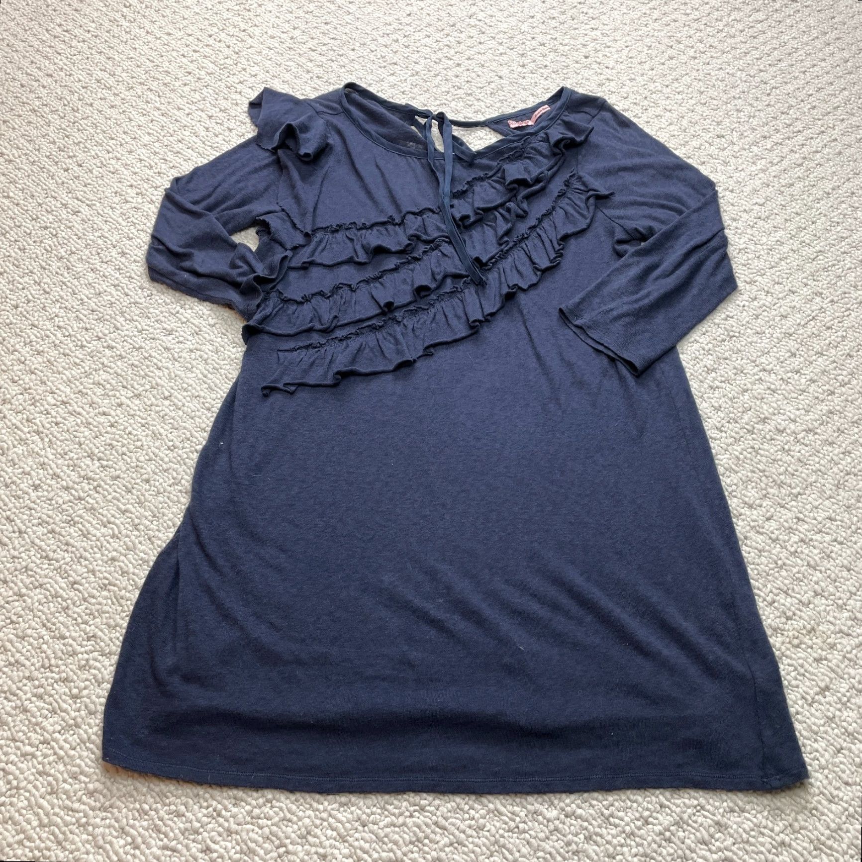 Juicy Couture VINTAGE Juicy Couture Shirt Dress Womens XL Blue Long Sleeve Cotton w/ Silk Trimming Size XL / US 12-14 / IT 48-50 - 2 Thumbnail
