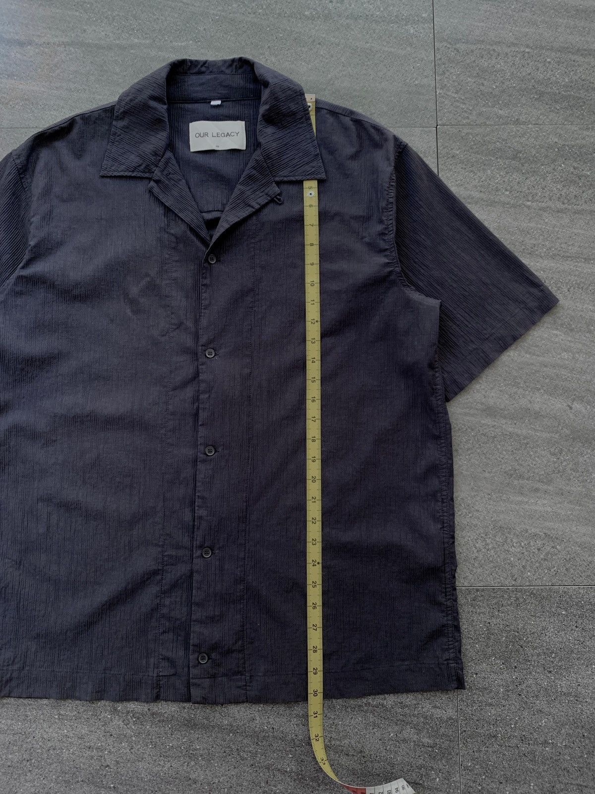 Our Legacy FREE TAX! Pleated Textured Open Collar Shirt Size US M / EU 48-50 / 2 - 12 Thumbnail