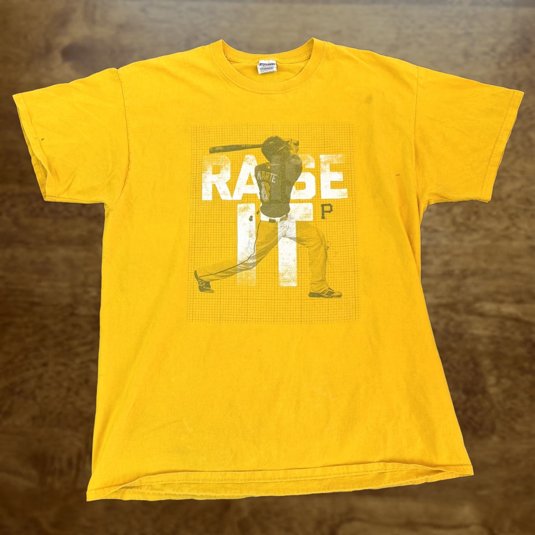 Jerzees Pittsburgh Pirates Shirt Mens XL Yellow MLB Jerzees Starling Marte Tee Size US XL / EU 56 / 4 - 1 Thumbnail