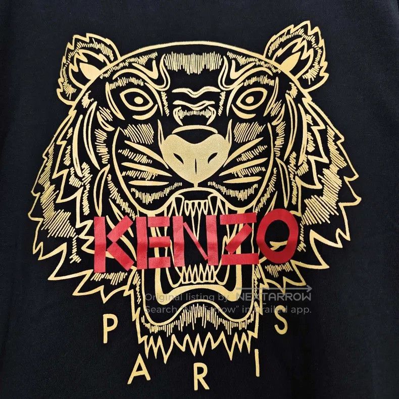 Kenzo Kenzo Black Classic Tiger Head Printed Logo Short-Sleeve T Size XL / US 12-14 / IT 48-50 - 6 Thumbnail