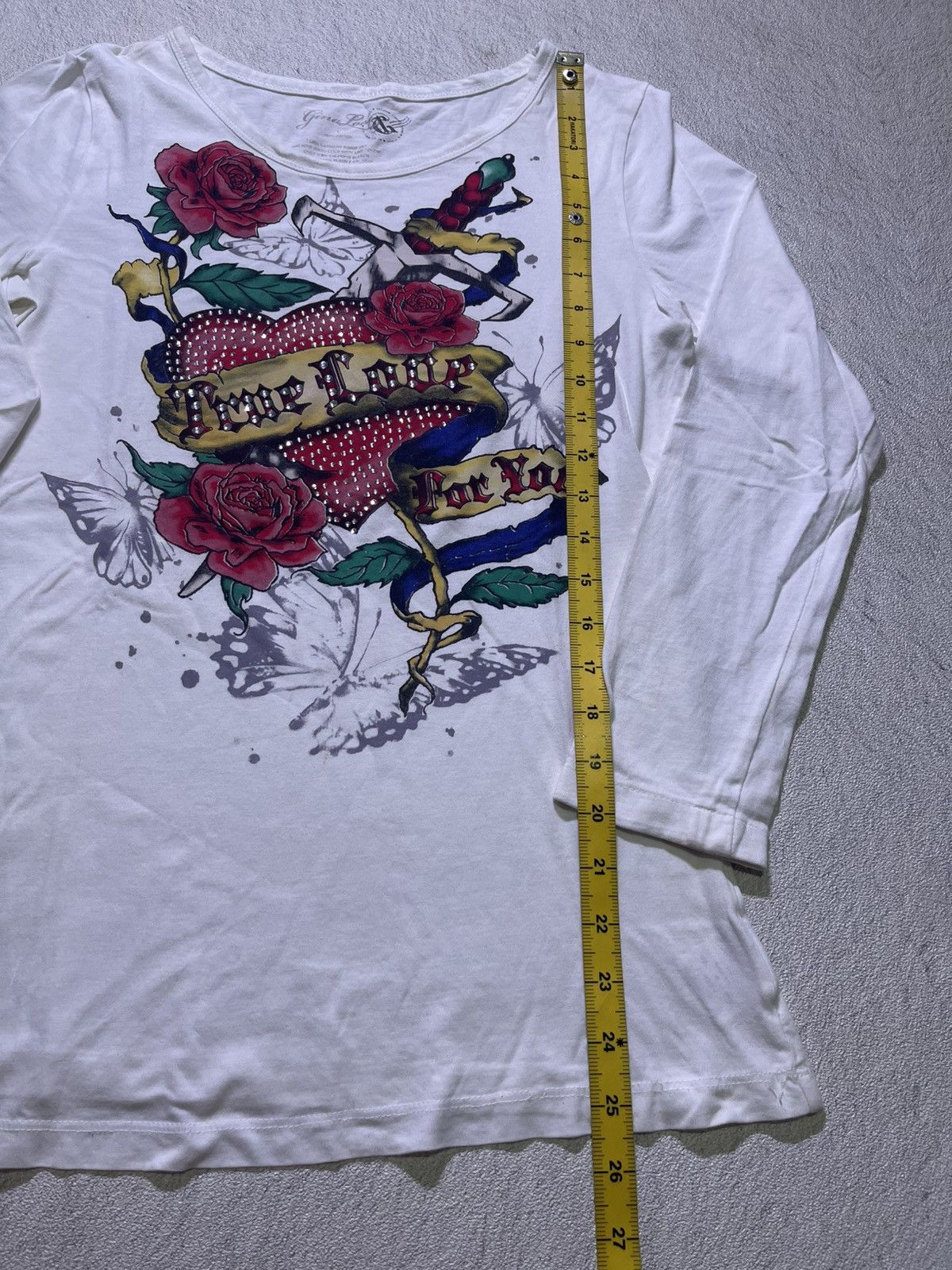 Japanese Brand Y2K TRUE LOVE long sleeve tshirt women's Size S / US 4 / IT 40 - 8 Thumbnail