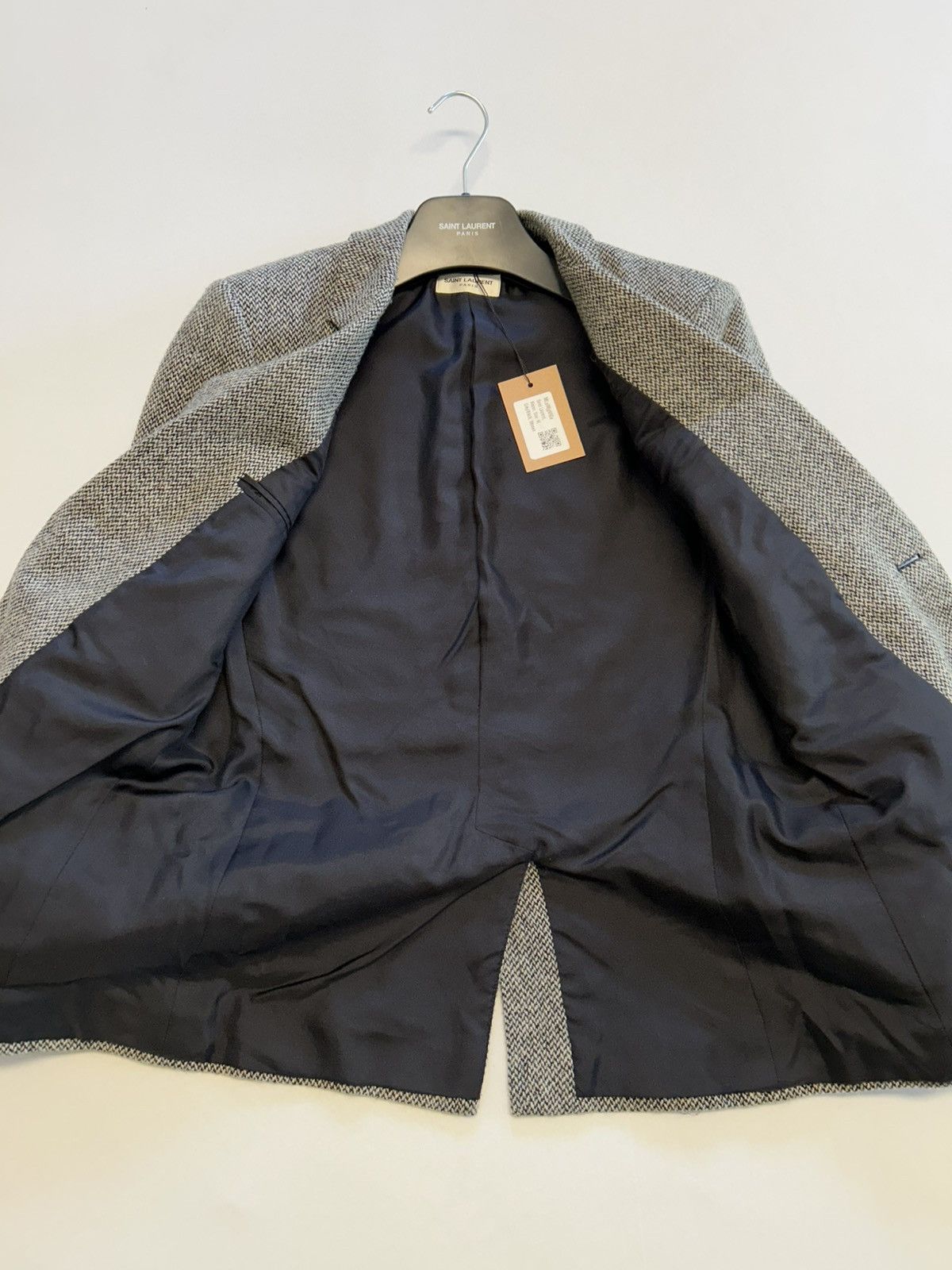 Hedi Slimane × Saint Laurent Paris FW2013 Runway Tweed Wool Blazer Size 48L - 9 Thumbnail