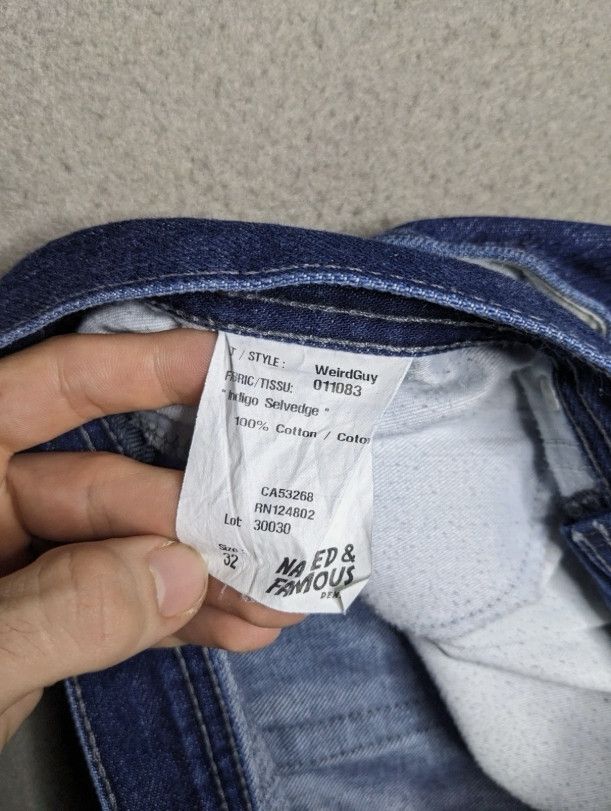 Naked & Famous Naked & Famous Selvedge Jeans Straight Denim Weird Guy 33x28 Size US 33 - 10 Thumbnail