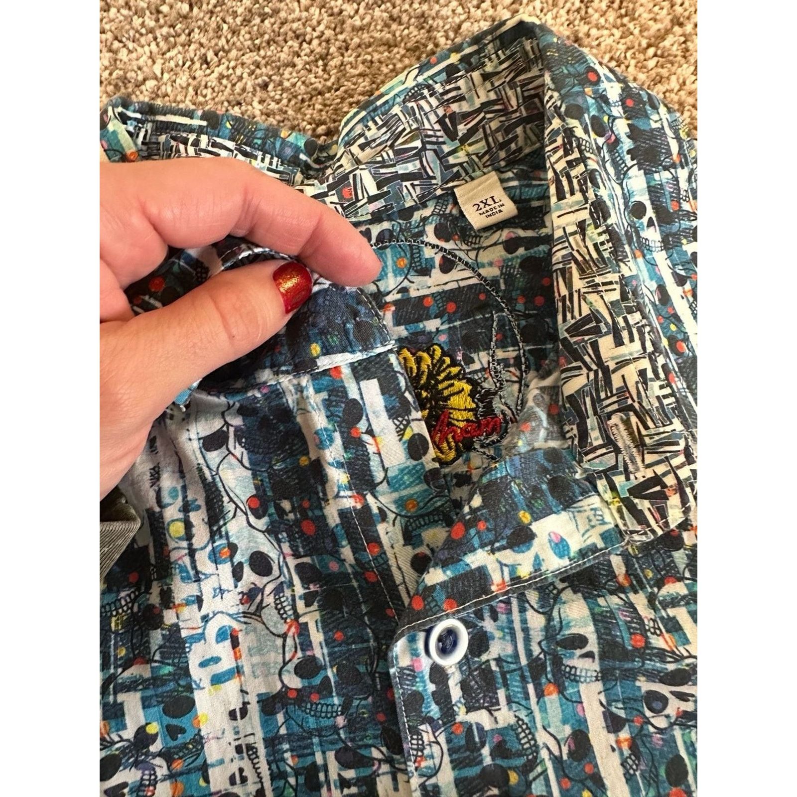 Robert Graham Robert Graham LA VETA Skull Head Long Sleeve Shirt 2XL XXL Size US XXL / EU 58 / 5 - 2 Thumbnail