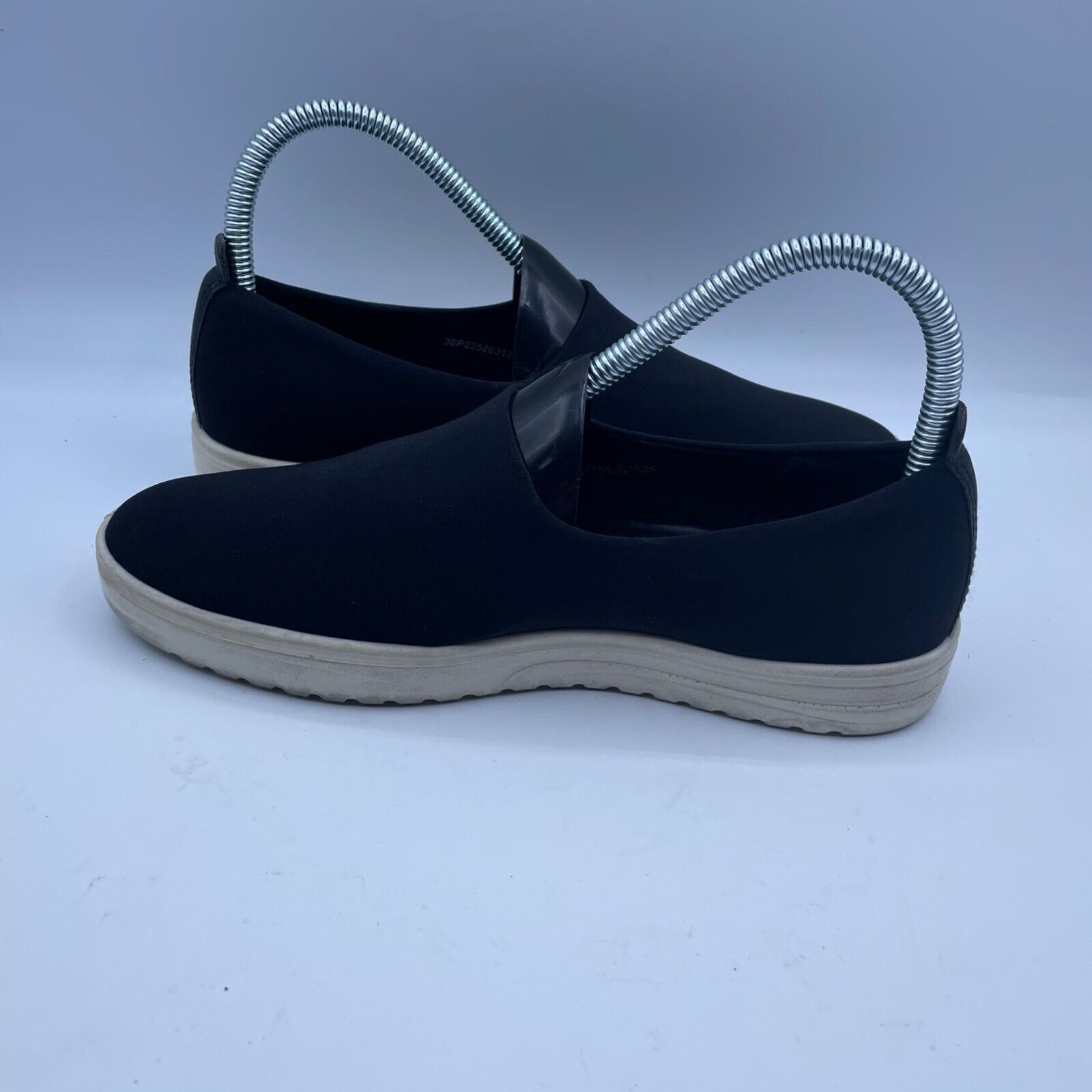 Ecco ecco Soft Slip On Black White Leather Shoes Womens 36 Size US 5 / IT 35 - 6 Thumbnail
