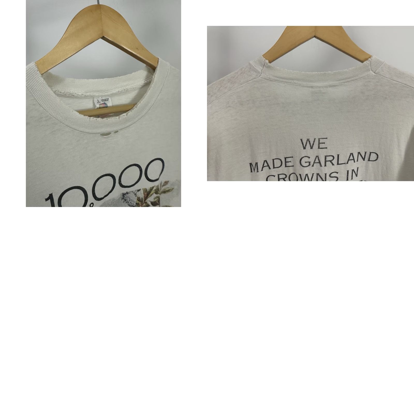 Fruit Of The Loom VTG Maniacs 90s Our Time In Eden Band Tour Worn Natalie T-Shirt L RARE Shirt Mens White 90s Concert Band Tour merch Natalie Merchant VTG Size US L / EU 52-54 / 3 - 8 Thumbnail