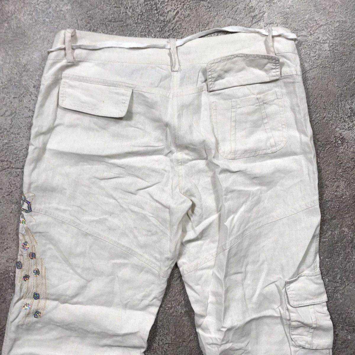 Vintage Vintage 90s Baggy Cargo Pants Distressed Parachute Grunge 29 Size 29" - 7 Thumbnail