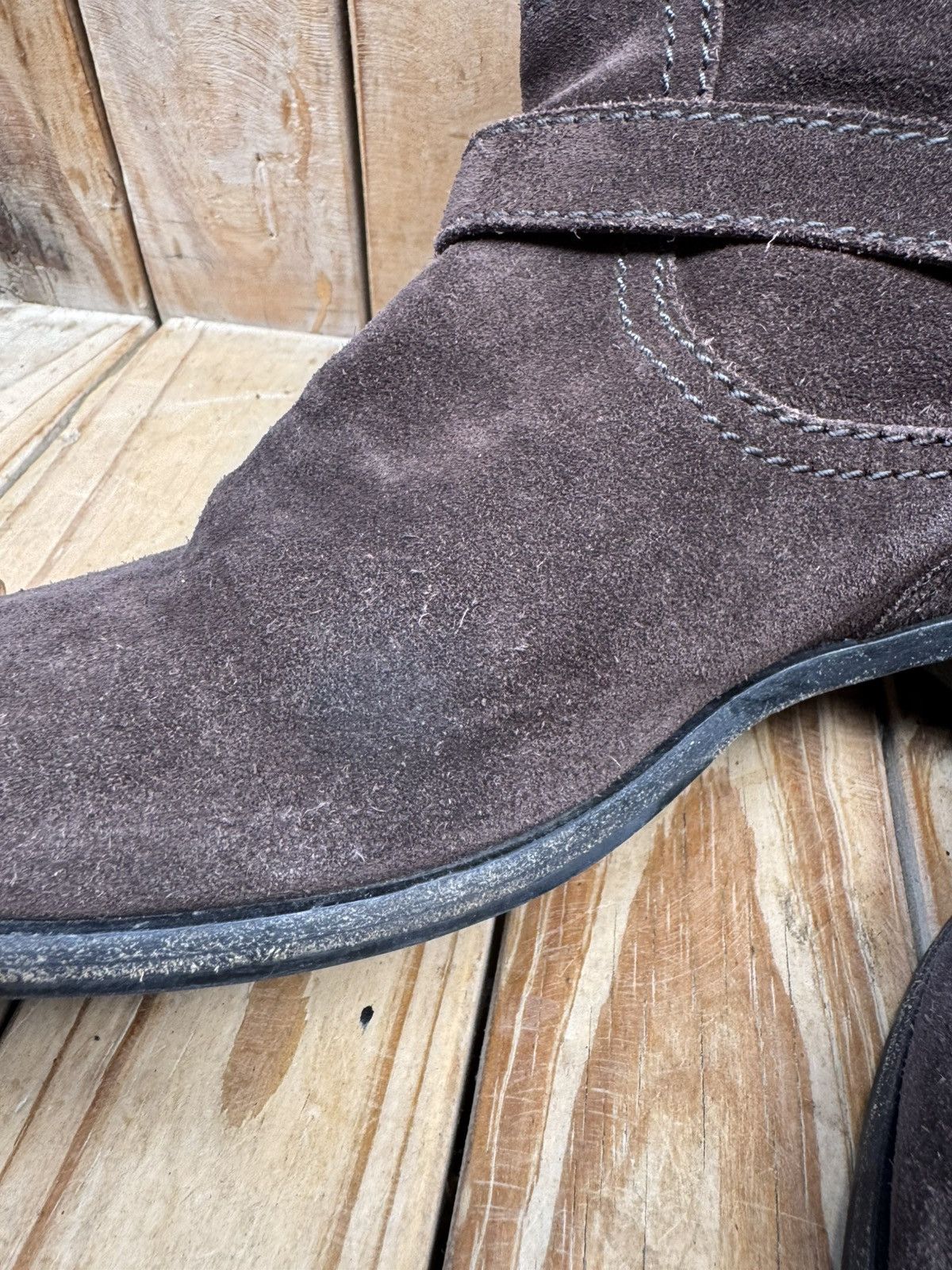 Prada PRADA brown suede strappy women’s boots EUR 41 US 11 UK 8 Size US 11 / IT 41 - 11 Thumbnail