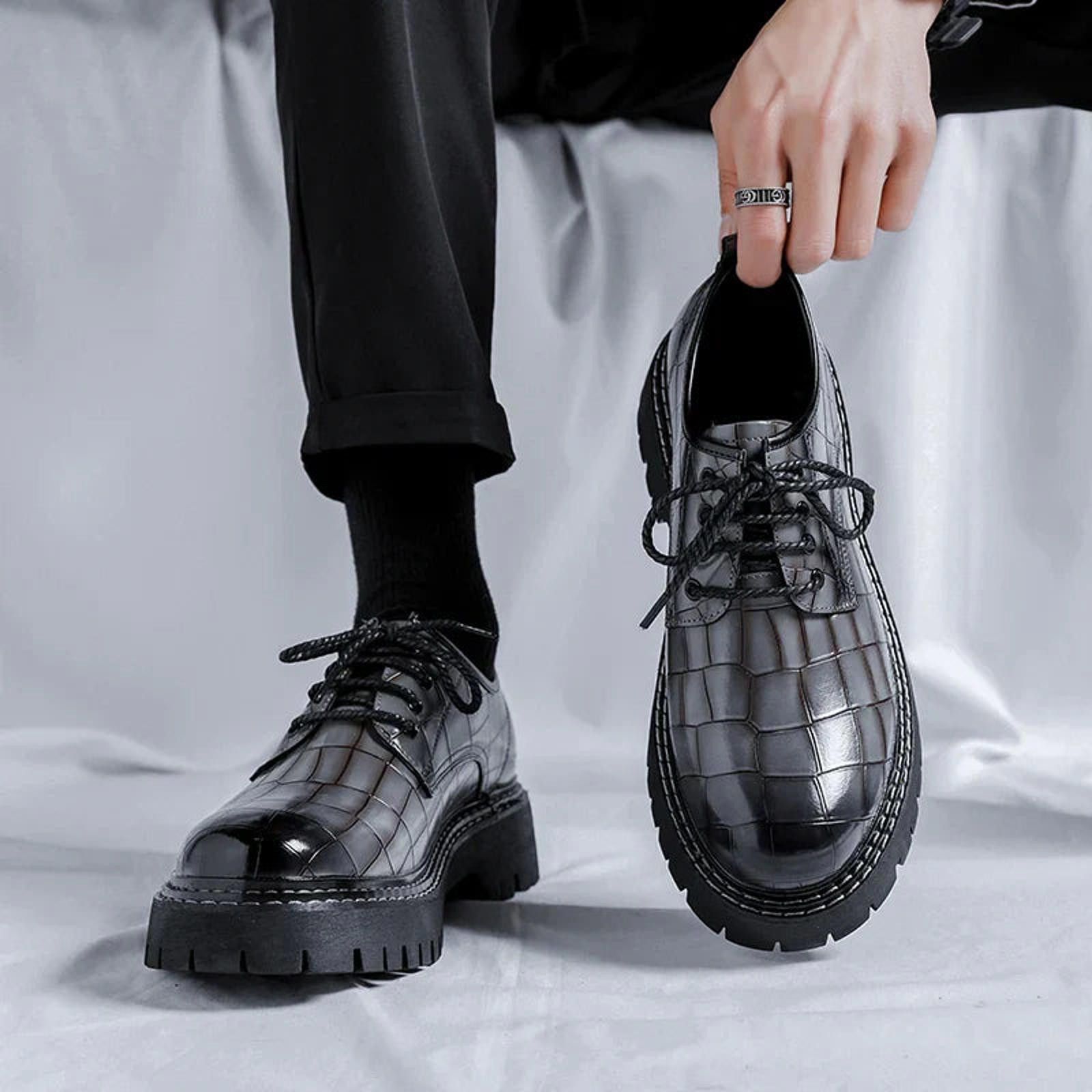 Other Garosu Croc Texture Chunky Sole Shoes Size US 9 / EU 42 - 8 Thumbnail