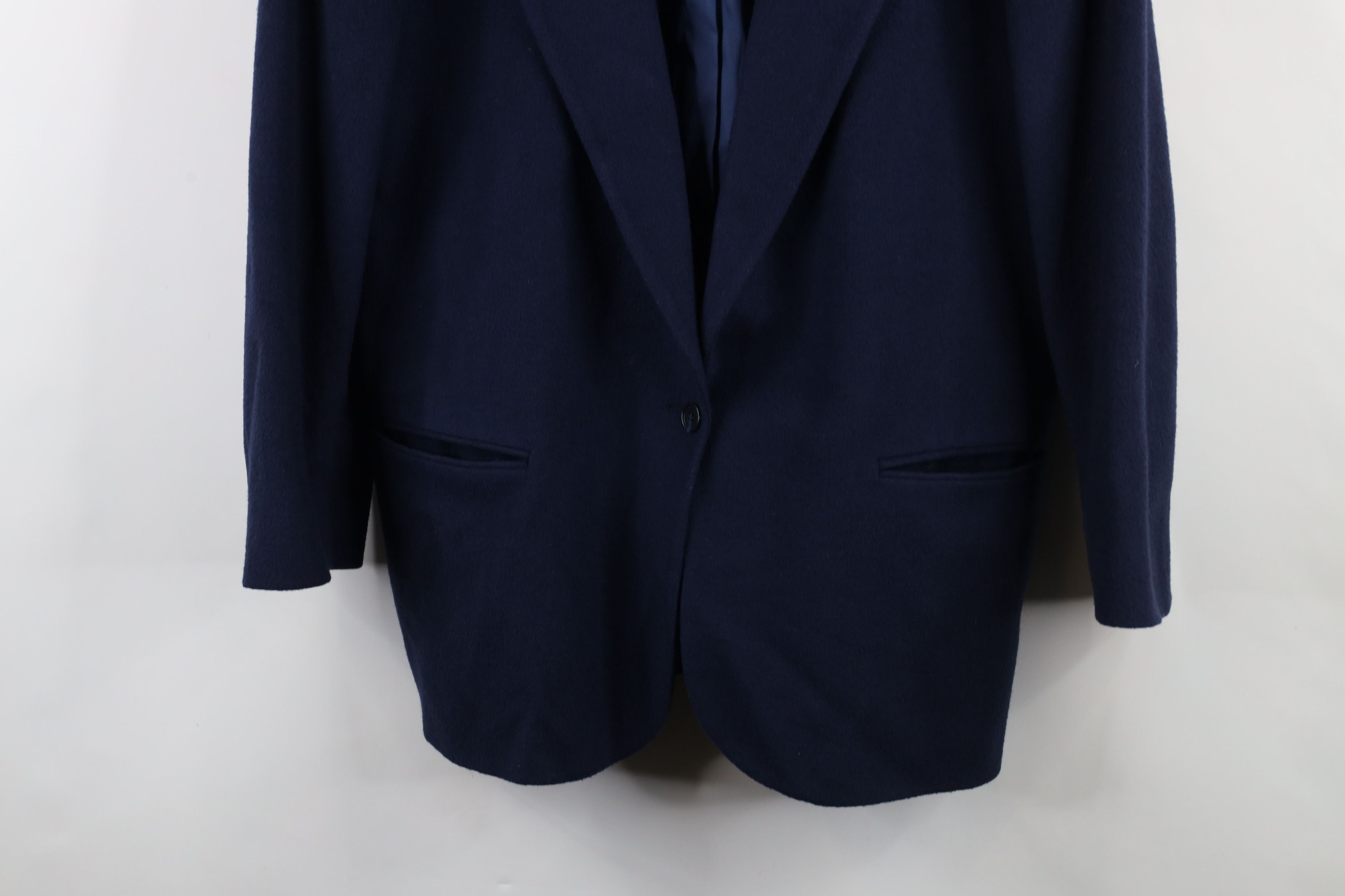L.L. Bean × Vintage Vintage 90s LL Bean Cashmere Blazer Suit Jacket Blue USA Size XXL / US 16-18 / IT 52-54 - 3 Thumbnail