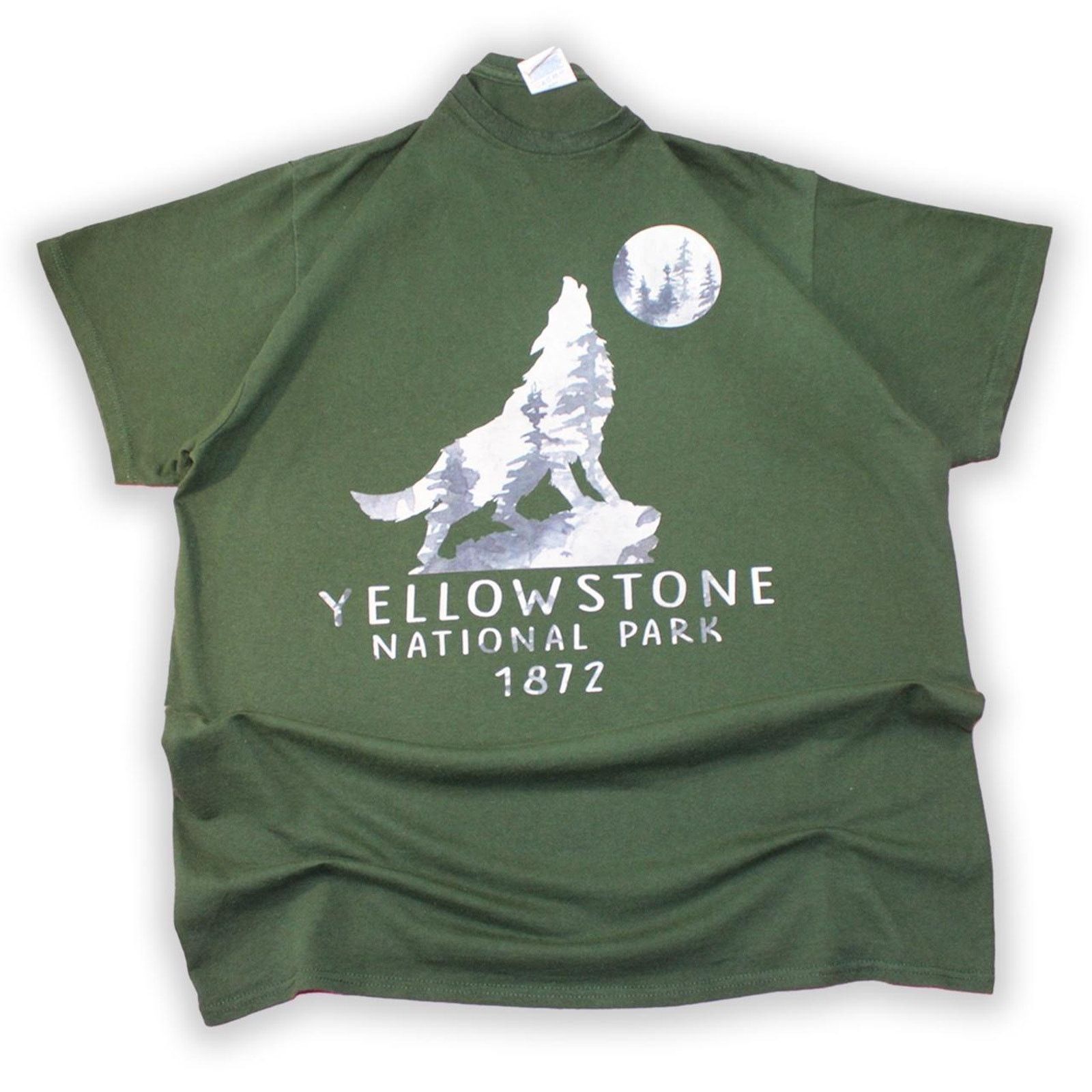 Vintage Vintage 2000's Green Yellowstone Park Graphic tee Size US L / EU 52-54 / 3 - 3 Thumbnail