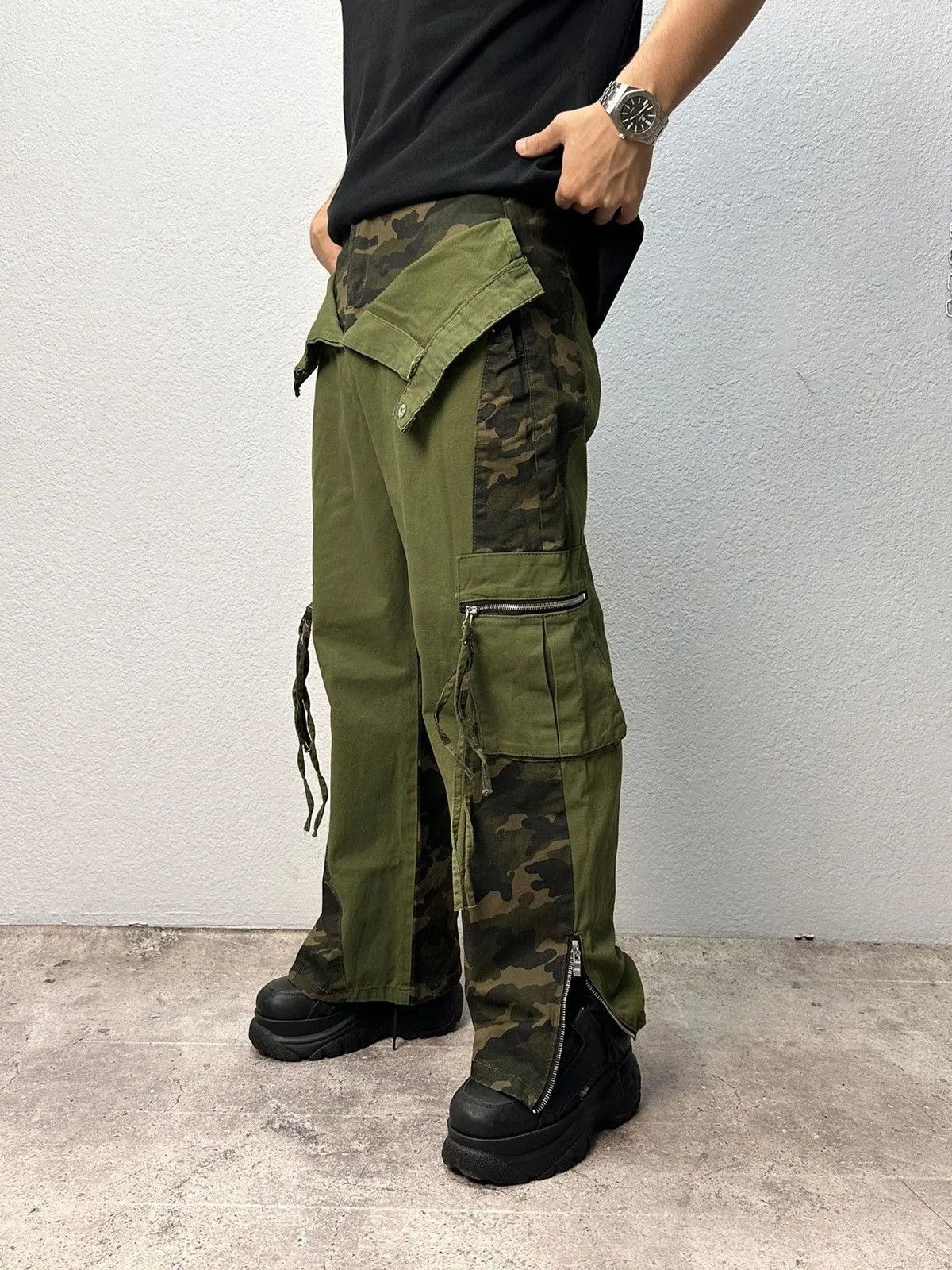 Hysteric Glamour Baggy Flare Military Cargo Pants LGB GOA x IfSixWasNine Size US 32 / EU 48 - 1 Thumbnail