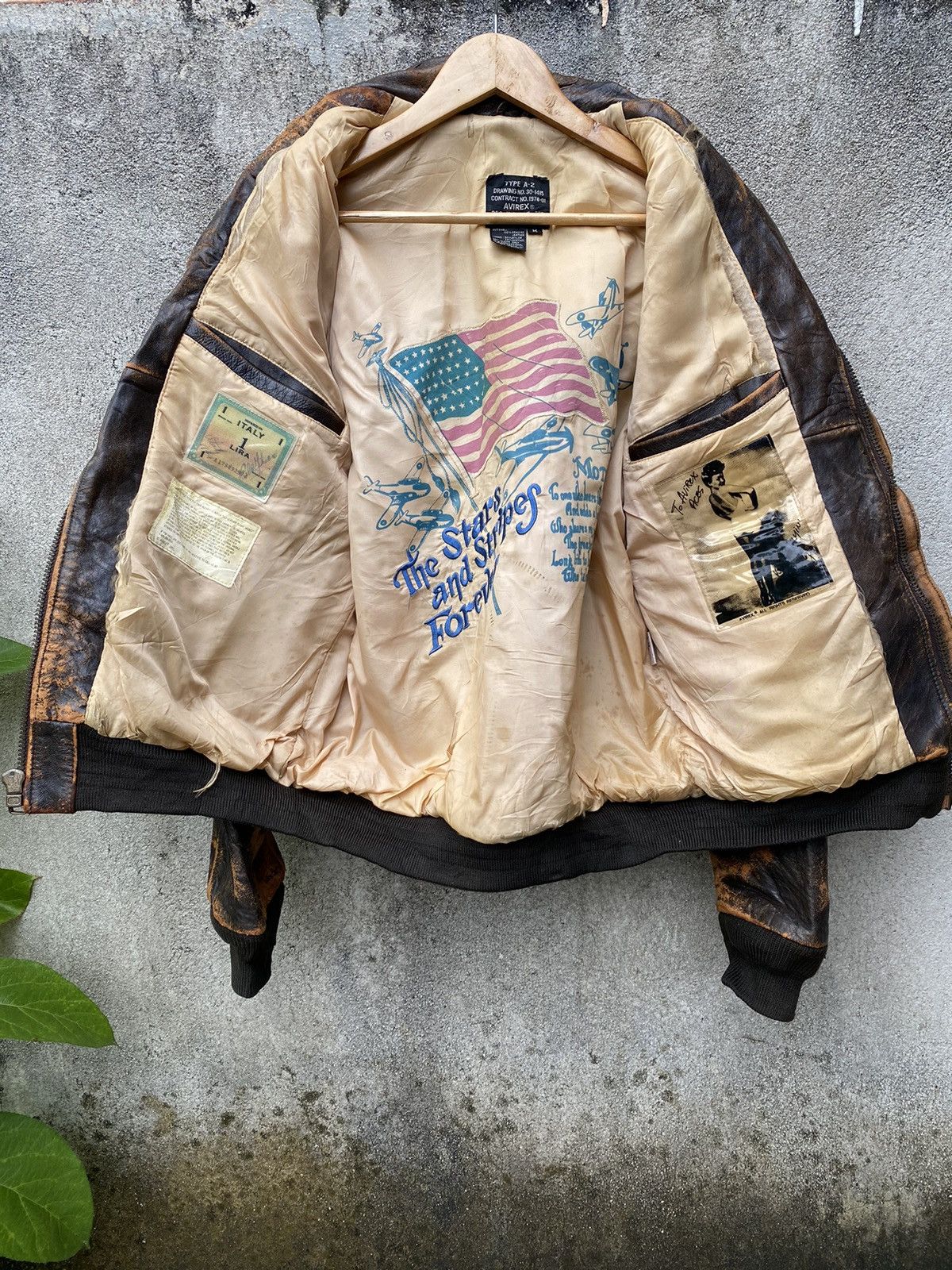 Avirex 1991 Avirex Type A-2 USAF Bomber Leather Jacket Size US M / EU 48-50 / 2 - 3 Thumbnail