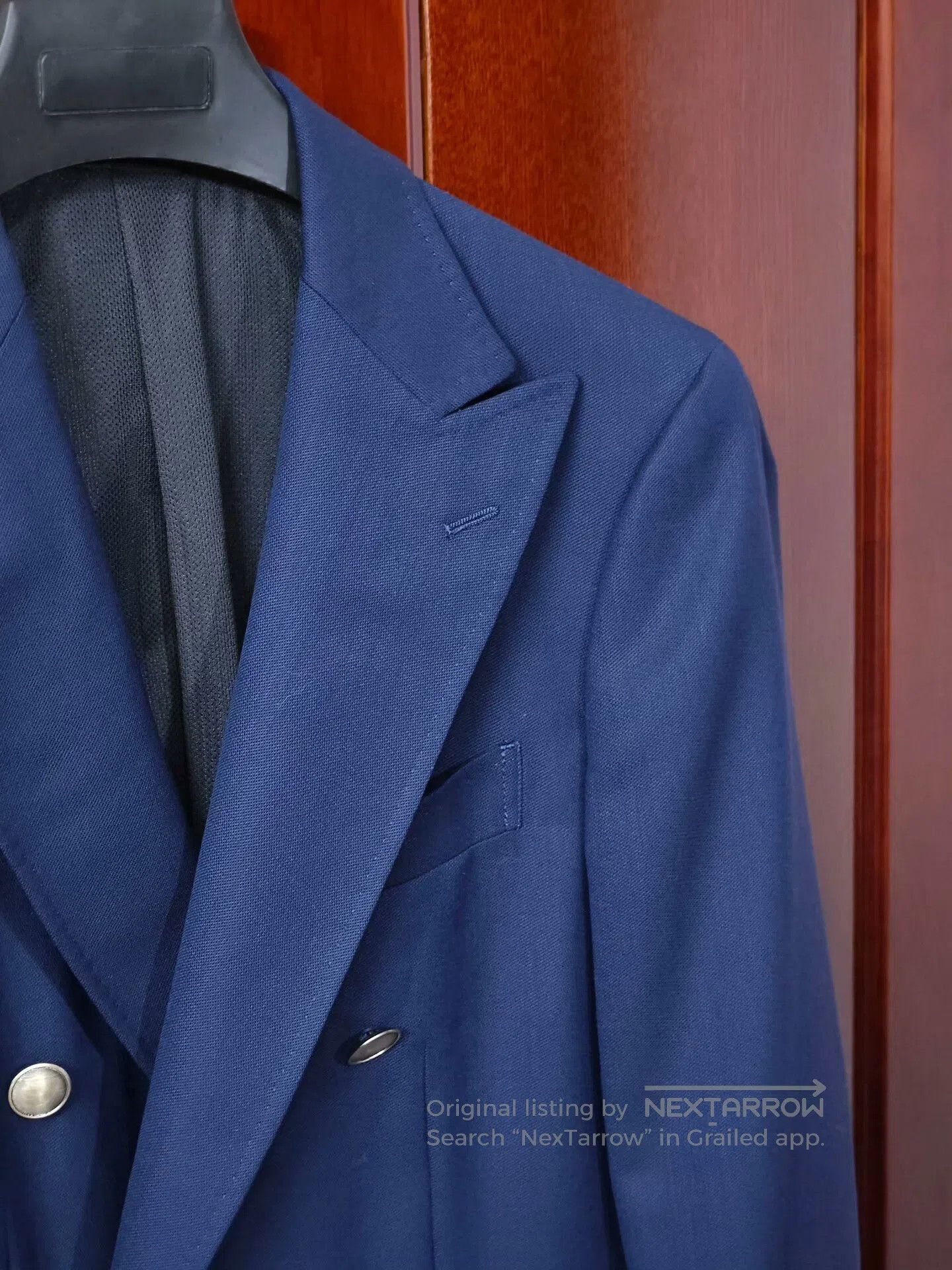 Japanese Brand Italian VBC Wool Double-Breasted Blazer. Size US S / EU 44-46 / 1 - 2 Thumbnail