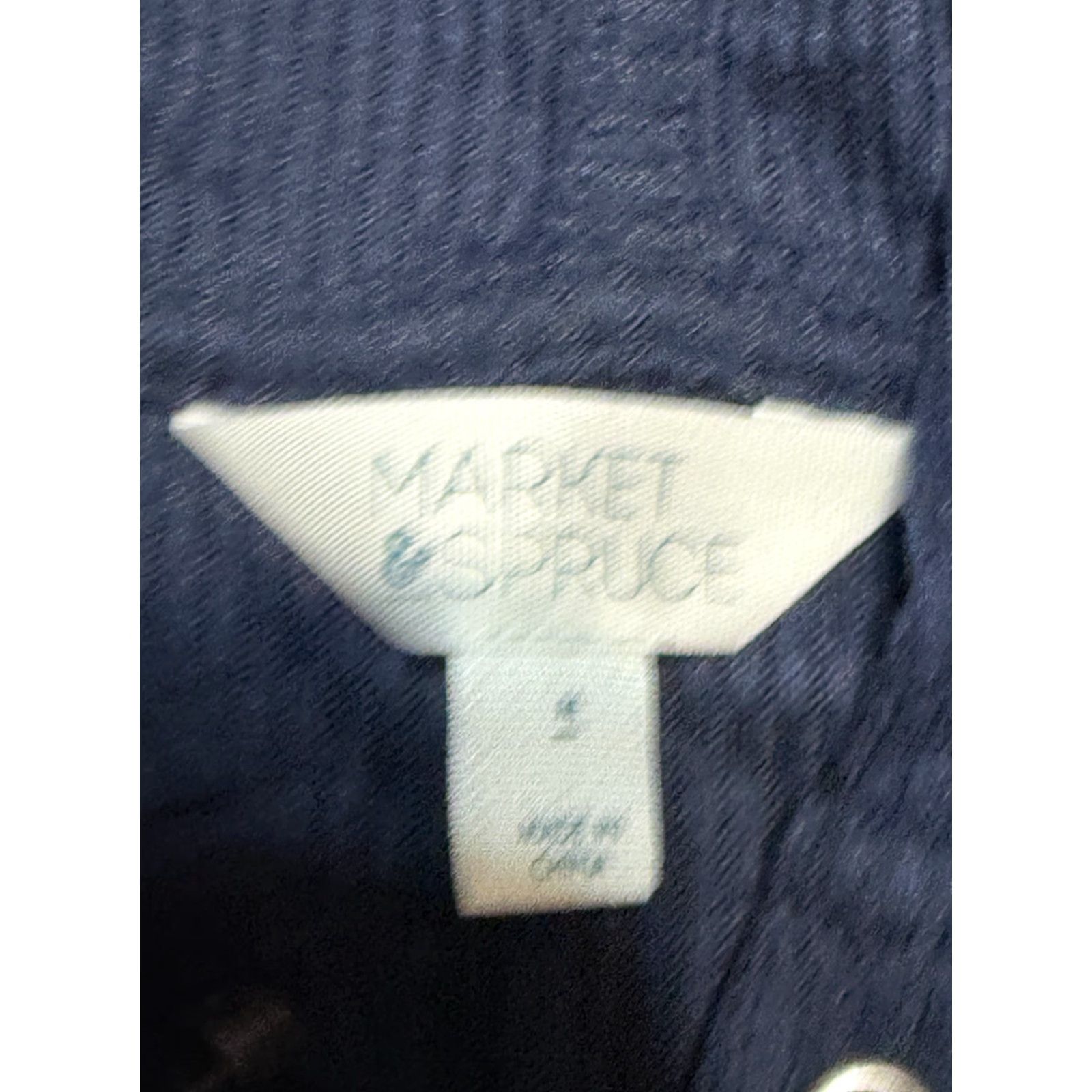 Market Market & Spruce Hoodie Women’s Size Medium Blue Long Sleeve V-neck Pullover Size M / US 6-8 / IT 42-44 - 5 Thumbnail