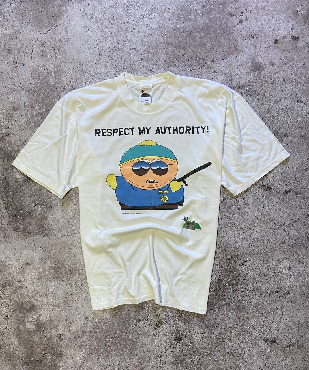 Cartoon Network × Vintage Vintage South Park 1999 Cartoon T-Shirt Respect My Authority Size US L / EU 52-54 / 3 - 1 Thumbnail