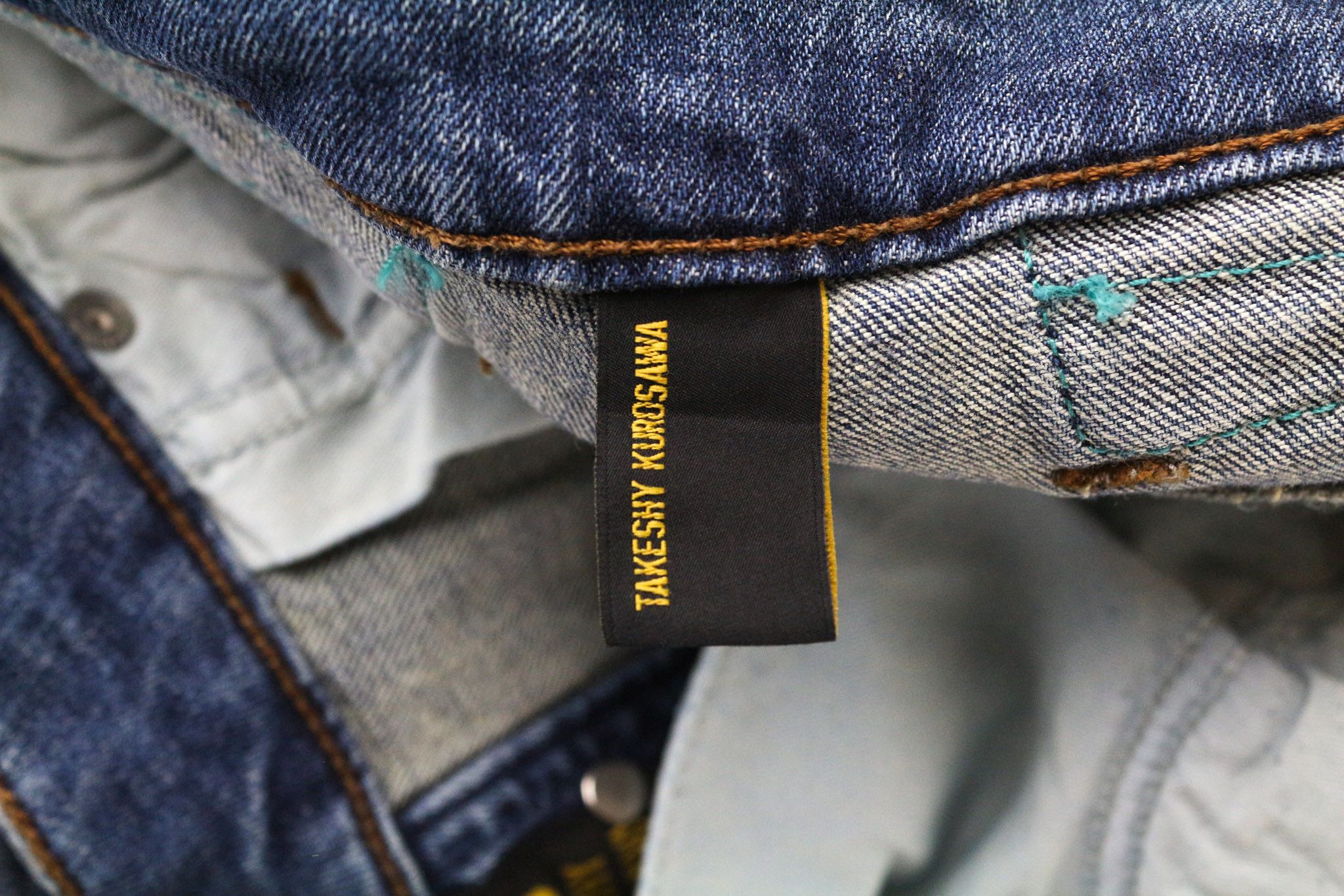 Takeshy Kurosawa TK75 W30 Blue Slim Distressed Stretch Jeans 75907 Size US 30 / EU 46 - 7 Thumbnail