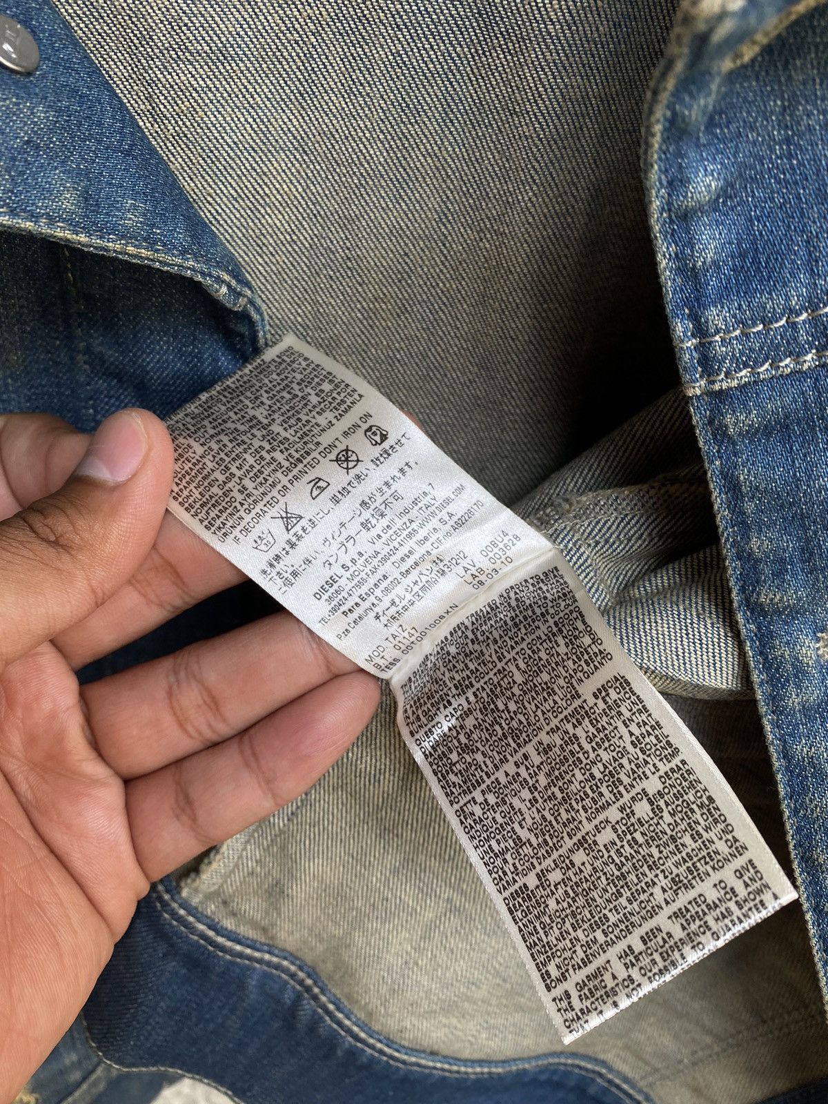 Diesel Y2K DIESEL DENIM JACKET DISTRESSED Size US S / EU 44-46 / 1 - 10 Thumbnail