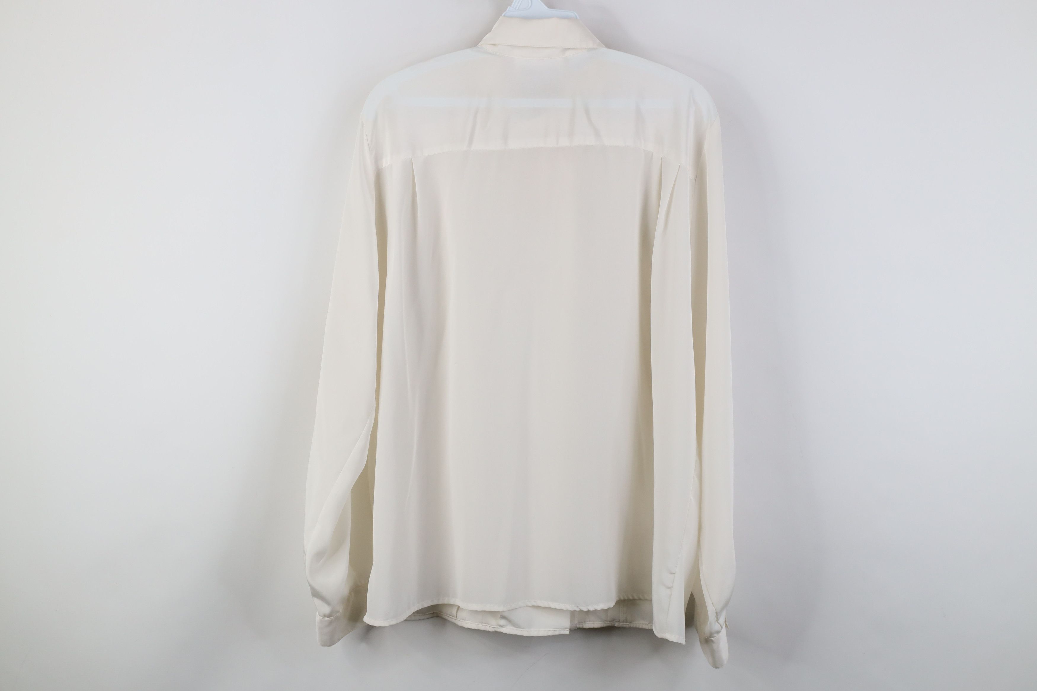 Pierre Cardin Vintage 80s 90s Pierre Cardin Ruffled Button Shirt White Size XL / US 12-14 / IT 48-50 - 13 Thumbnail