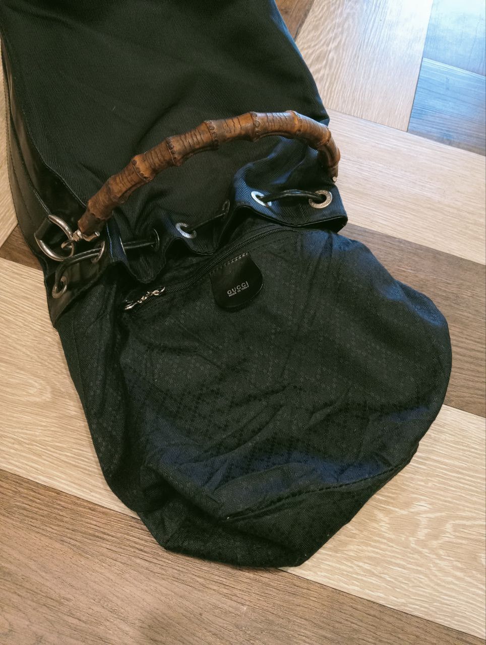 Gucci LUXURY GUCCI BAMBOO NYLON BUCKET BAG Size ONE SIZE - 10 Thumbnail
