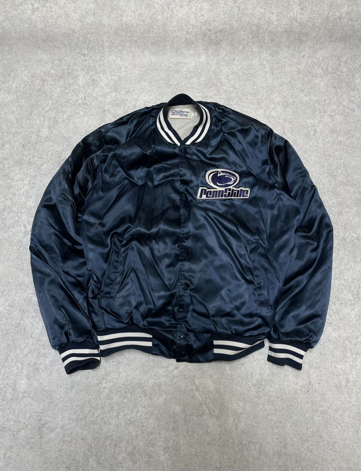 Chalk Line × Russell Athletic Penn State Nitty Lions Vintage 80s Chalk Line Bomber Jacket Size US M / EU 48-50 / 2 - 2 Thumbnail