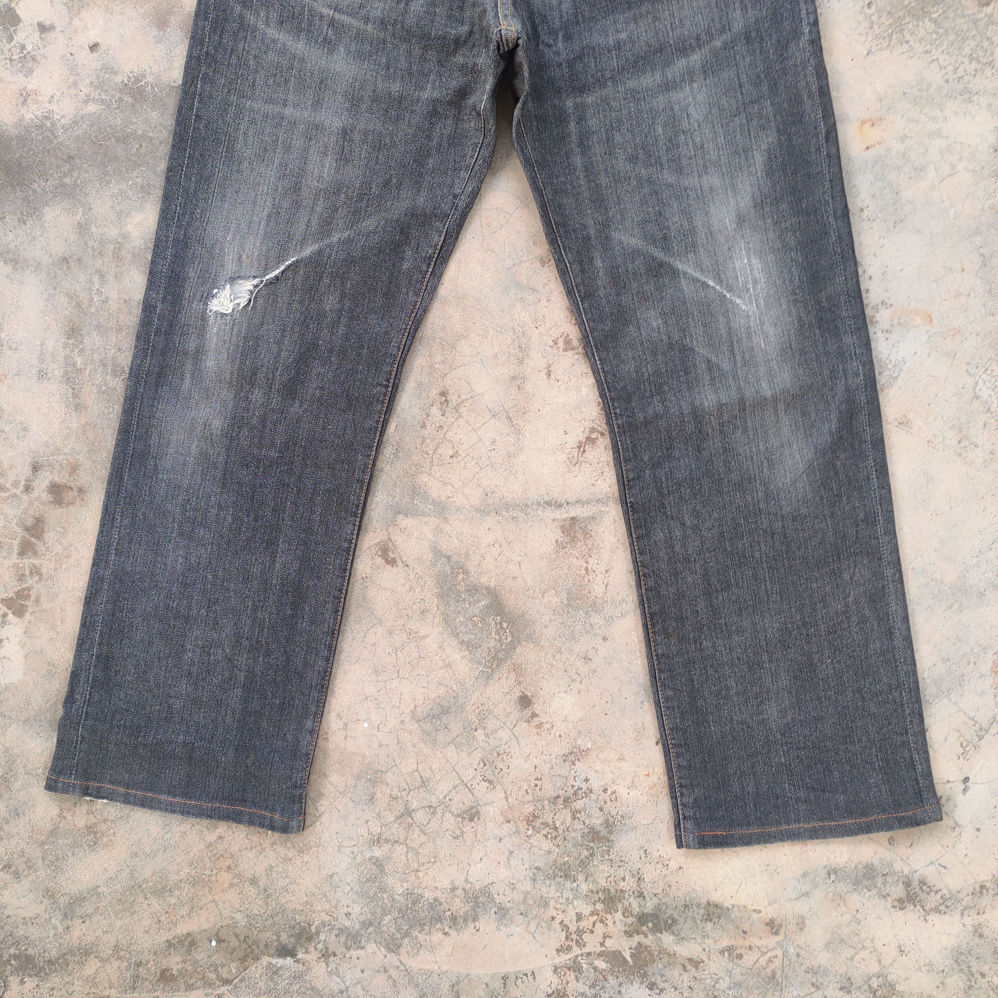 Hanes VINTAGE BLACK HANES FADED JEANS DENIM PANTS Size US 36 / EU 52 - 4 Thumbnail