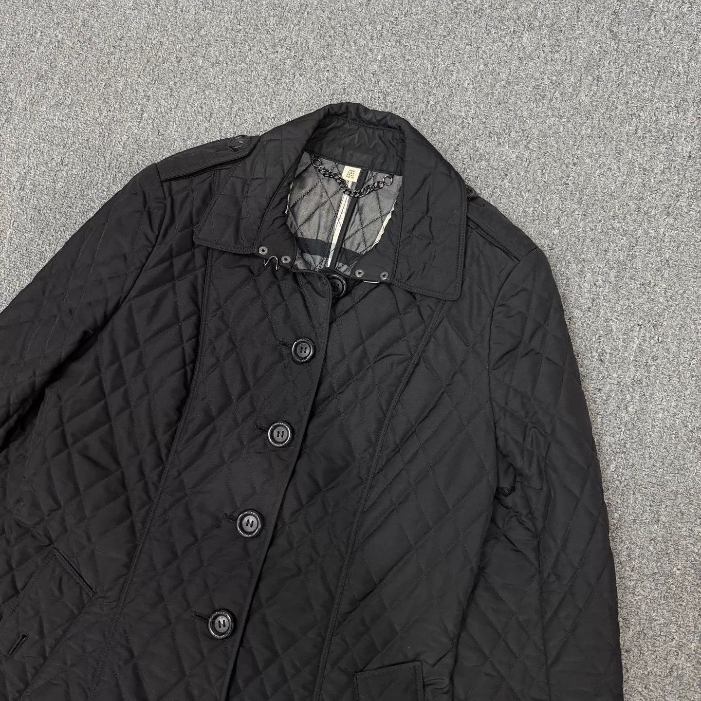 Burberry Burberry Black Quilted Check Jacket UK10 99 New Size M / US 6-8 / IT 42-44 - 3 Thumbnail
