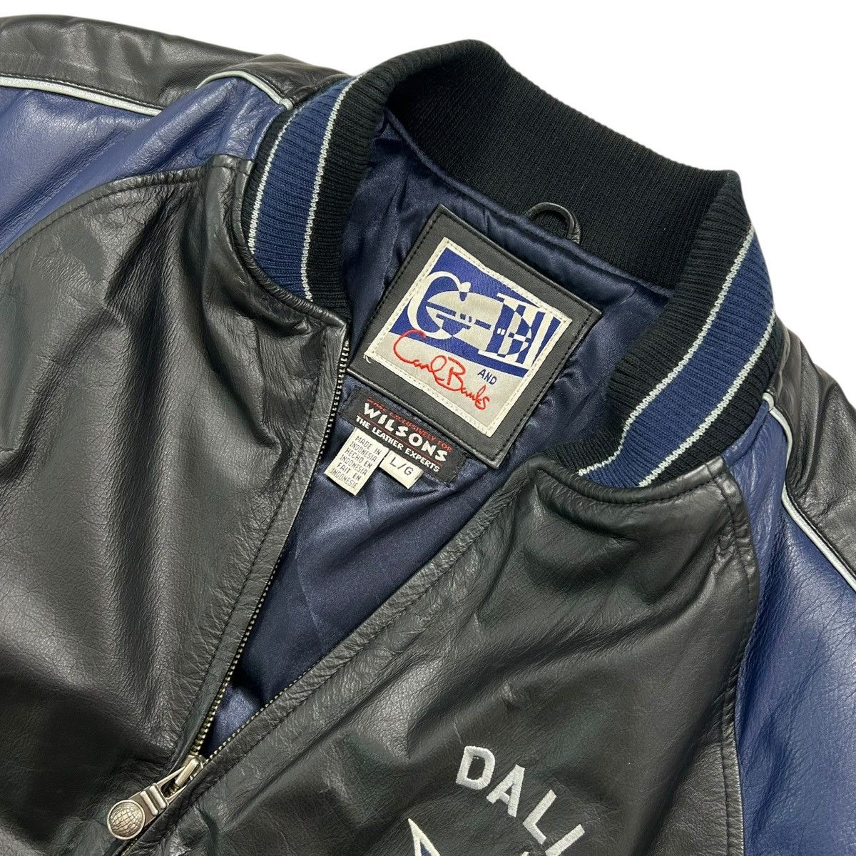 NFL VTG 90s NFL DALLAS COWBOYS CARL BANKS G-III LEATHER JACKET Size US L / EU 52-54 / 3 - 8 Thumbnail
