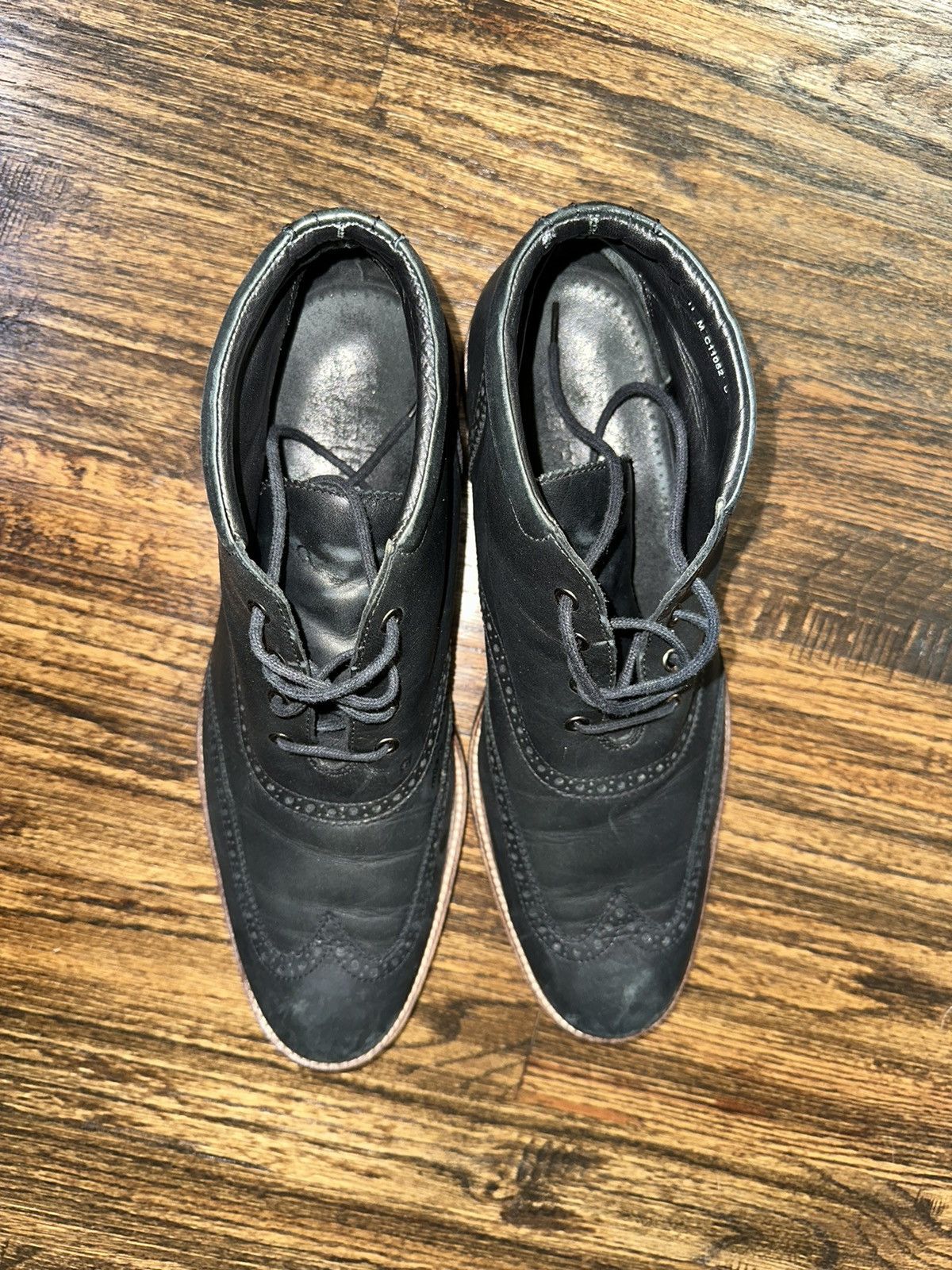 Cole Haan Cole Haan Liam Wingtip Leather Chukka Boots Size 11 M Black Size US 11 / EU 44 - 3 Thumbnail