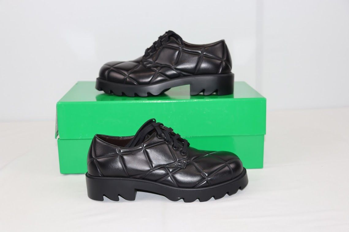 Bottega Veneta o1rshd1 Q.2 / Quilted Nappa Leather Strut Derby Shoes Size US 9 / EU 42 - 9 Thumbnail
