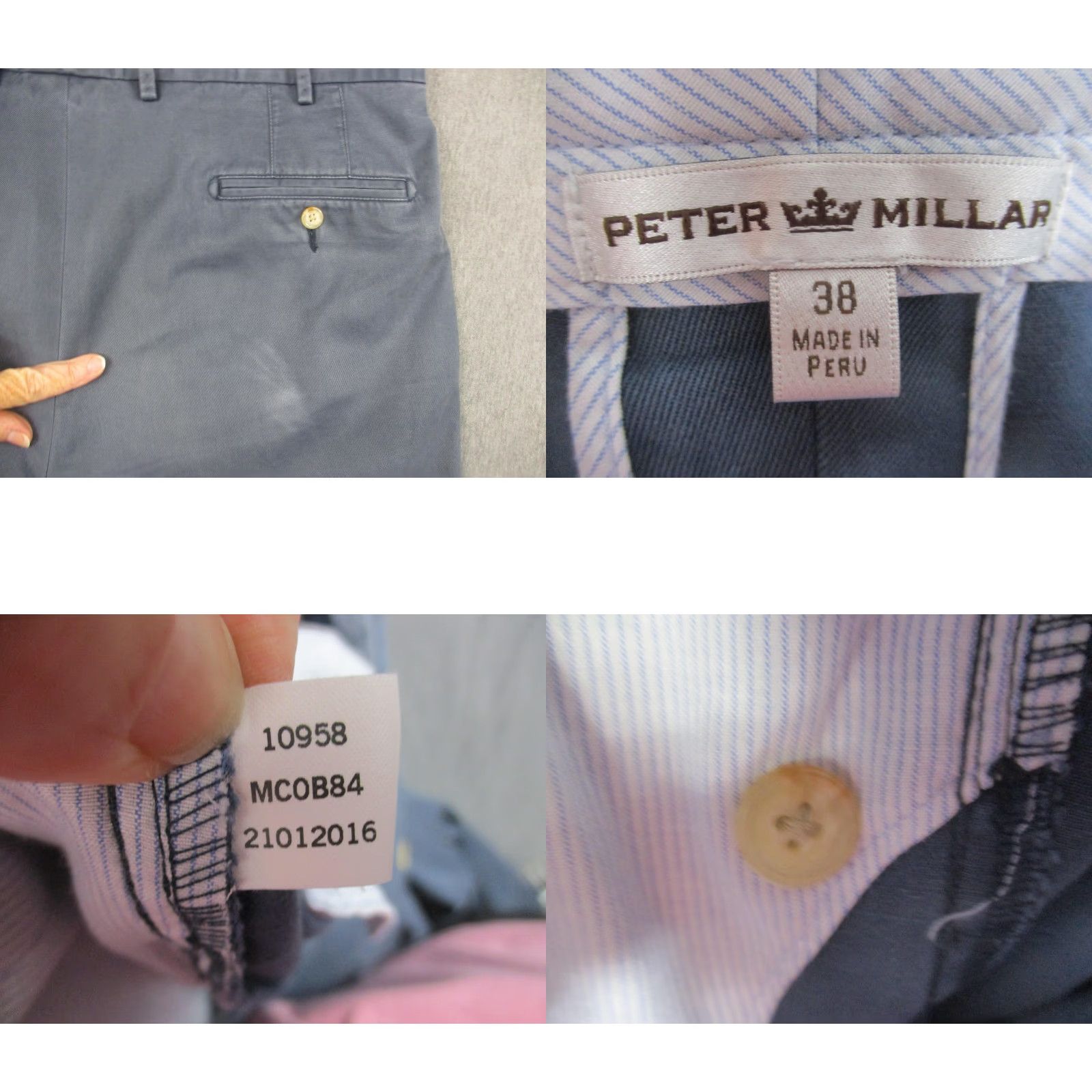 Peter Millar VINTAGE Peter Millar Pants Mens 38 Chino Flat Front Twill Blue Slacks Golf Casual 34 In Straight Mens 40 Waist Zip Front Size US 38 / EU 54 - 8 Thumbnail