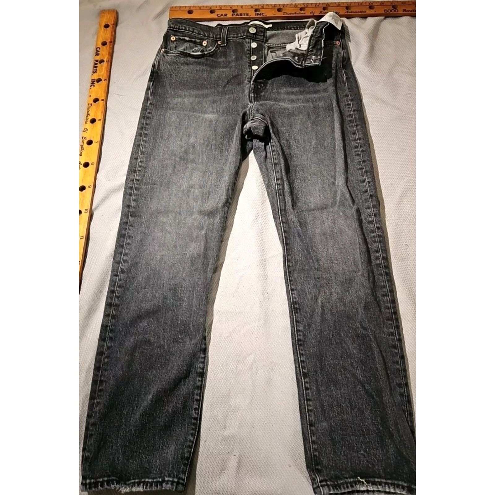 Levi's Levi's Jeans Womens Sz 31 Blue Wedgie Fit Buttonfly Grunge Denim Straight Pants Regular 5-Pocket Logo Retro 90s Hip Hop City Short? Size 24" / US 00 / IT 34 - 2 Thumbnail