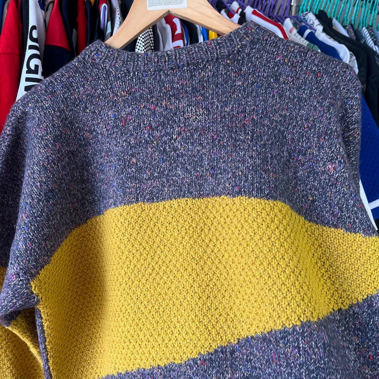 Vintage Hunting Horseman Dogs Printed Hand Knit Wool Sweater Jumper Size US M / EU 48-50 / 2 - 12 Thumbnail