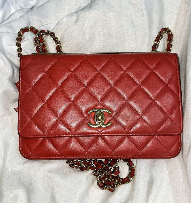 Chanel Timeless WOC Lamb Red